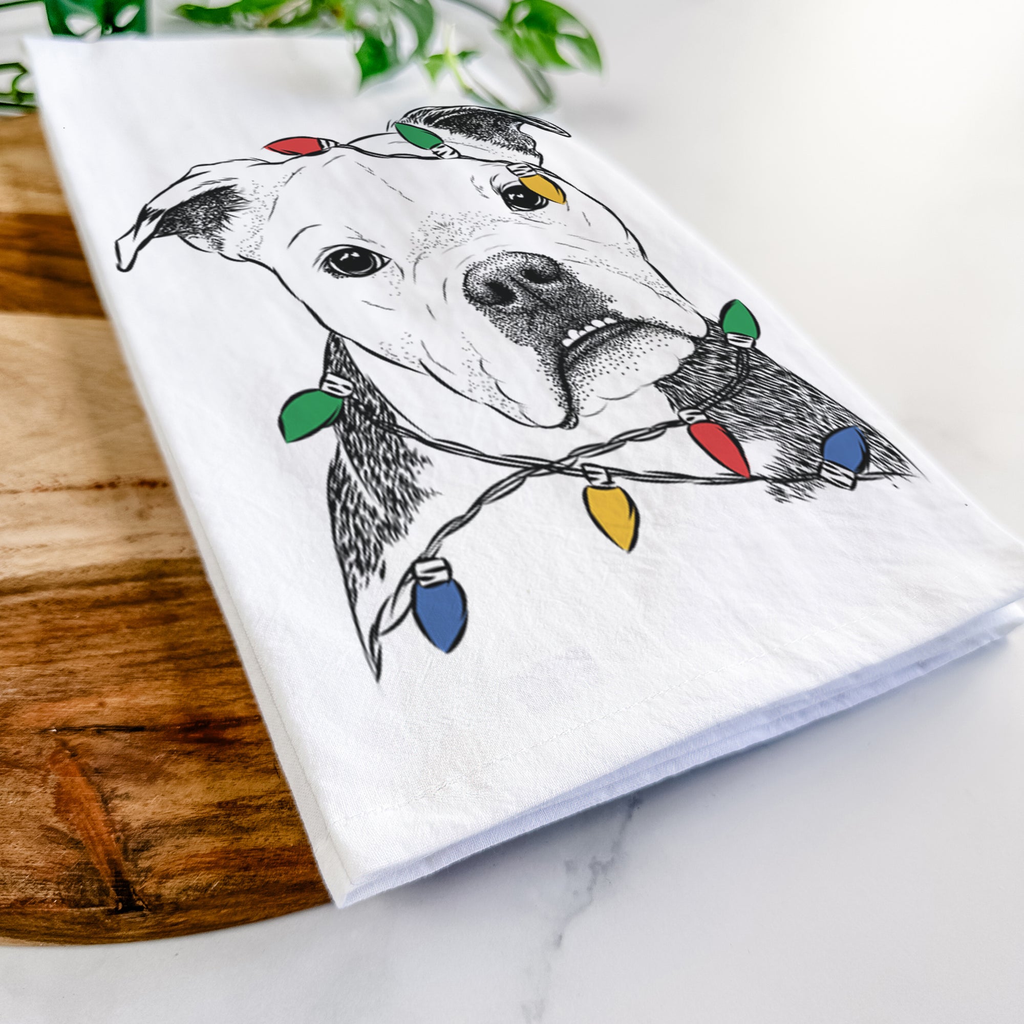 Aggy the Olde English Bulldogge Tea Towel