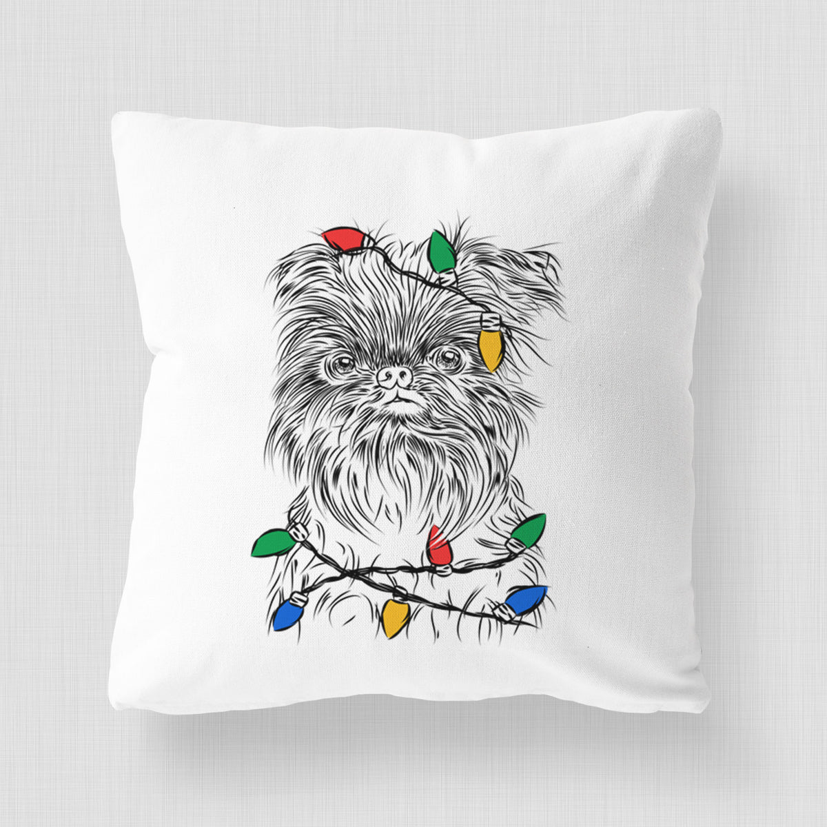 Alo the Brussels Griffon - Throw Pillow Cover