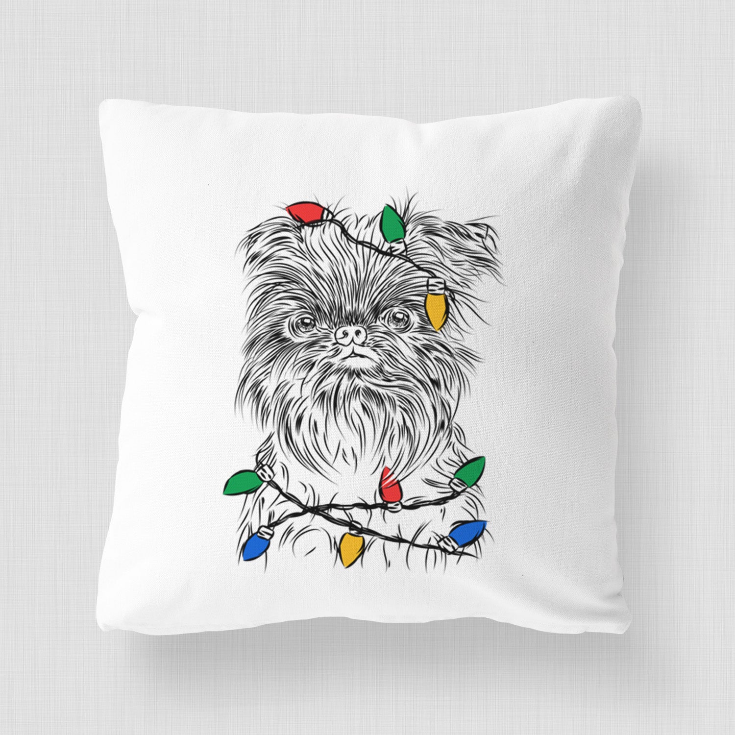 Alo the Brussels Griffon - Throw Pillow Cover