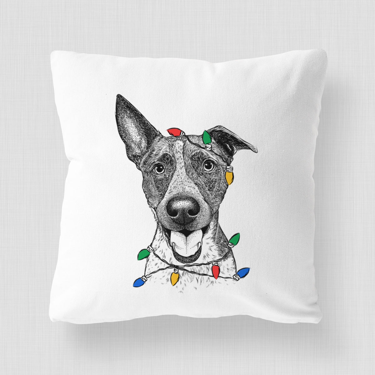 Amigo the Heeler Mix - Throw Pillow Cover