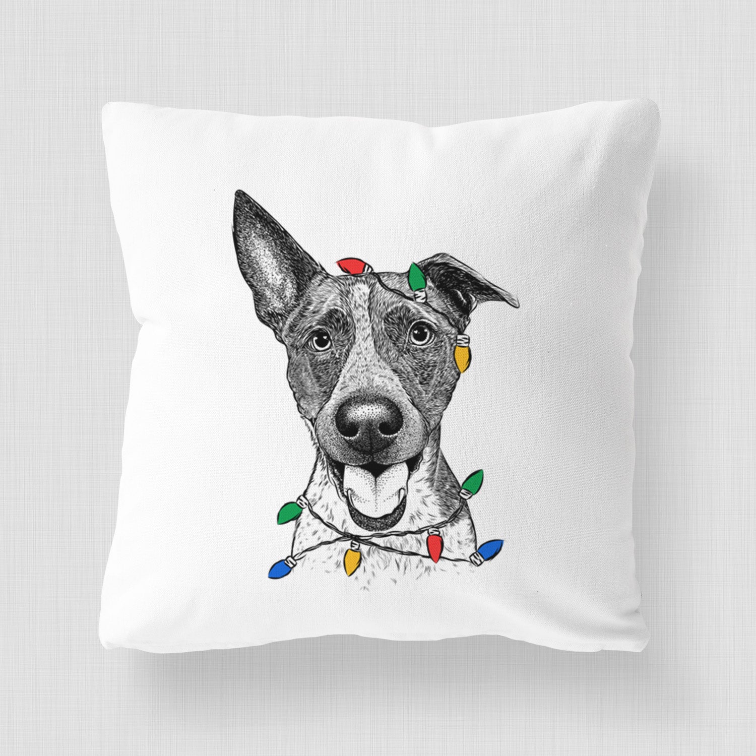Amigo the Heeler Mix - Throw Pillow Cover