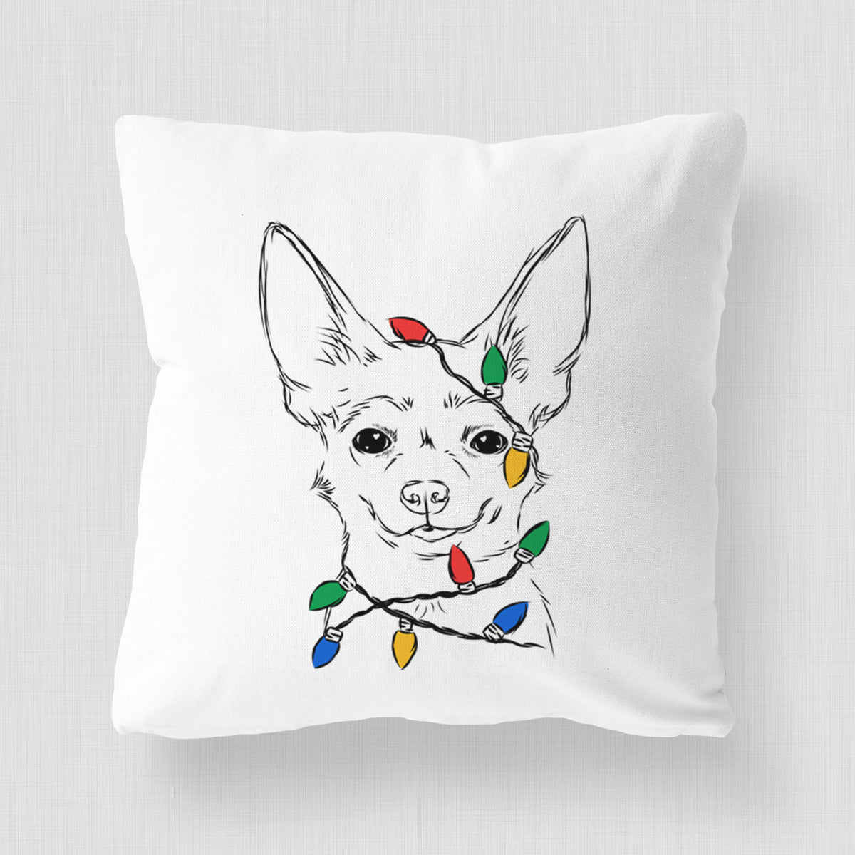 Amos the Chihuahua - Throw Pillow Cover
