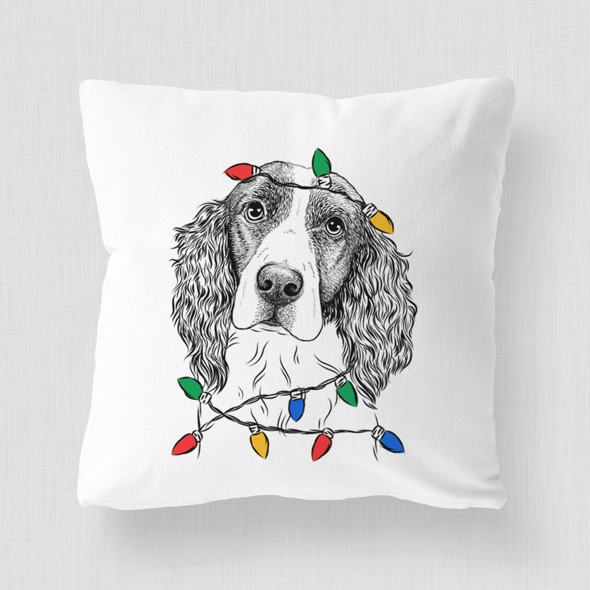 Annie the English Springer Spaniel - Throw Pillow Cover