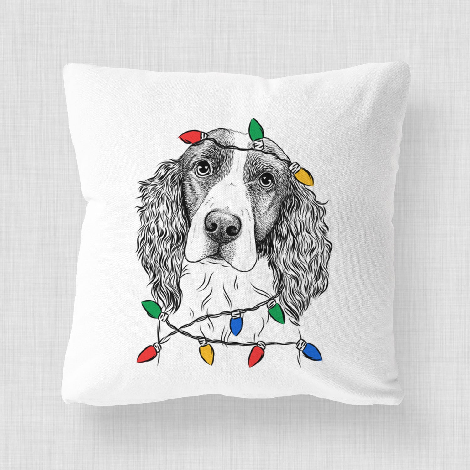 Annie the English Springer Spaniel - Throw Pillow Cover