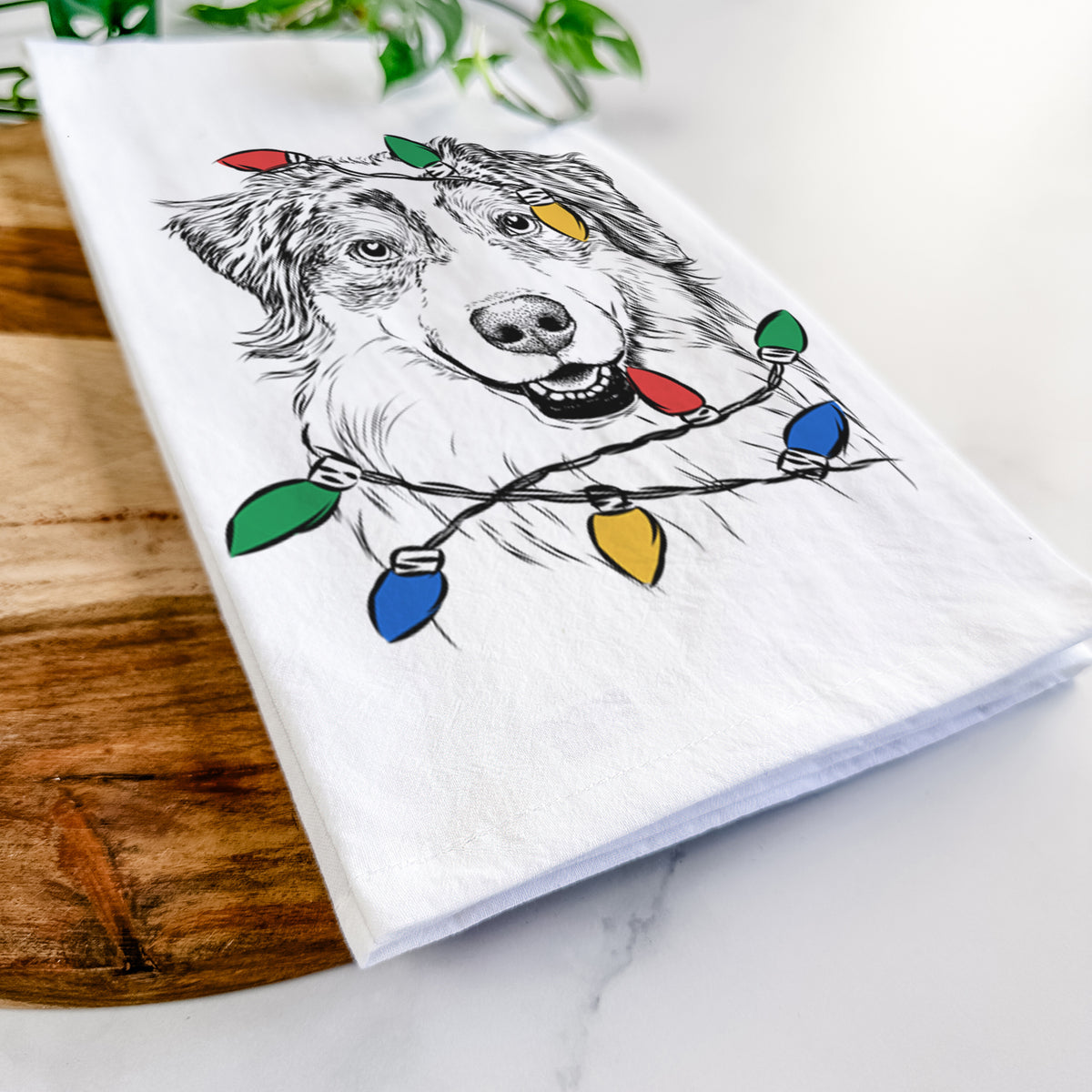 Aonghus the Australian Shepherd Tea Towel