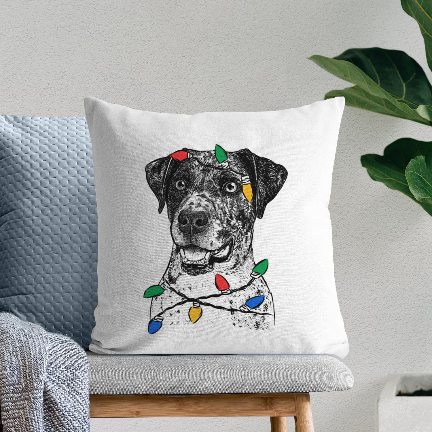 Argos the Catahoula - Throw Pillow Cover