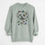 Christmas Lights Aspen the Morkie - Unisex Pigment Dyed Crew Sweatshirt