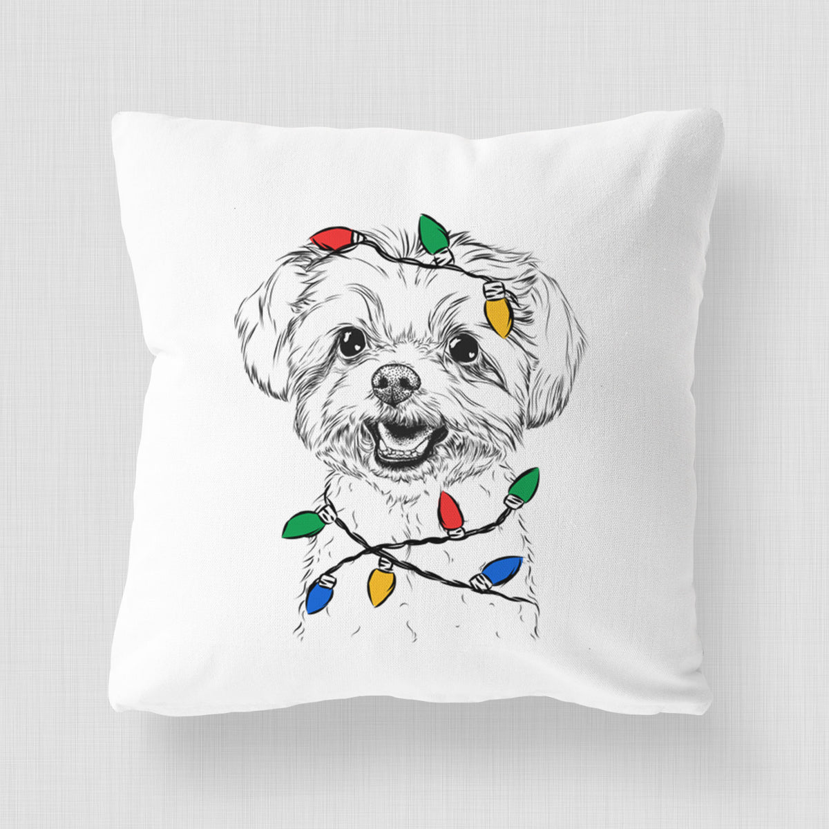 Aspen the Morkie - Throw Pillow Cover