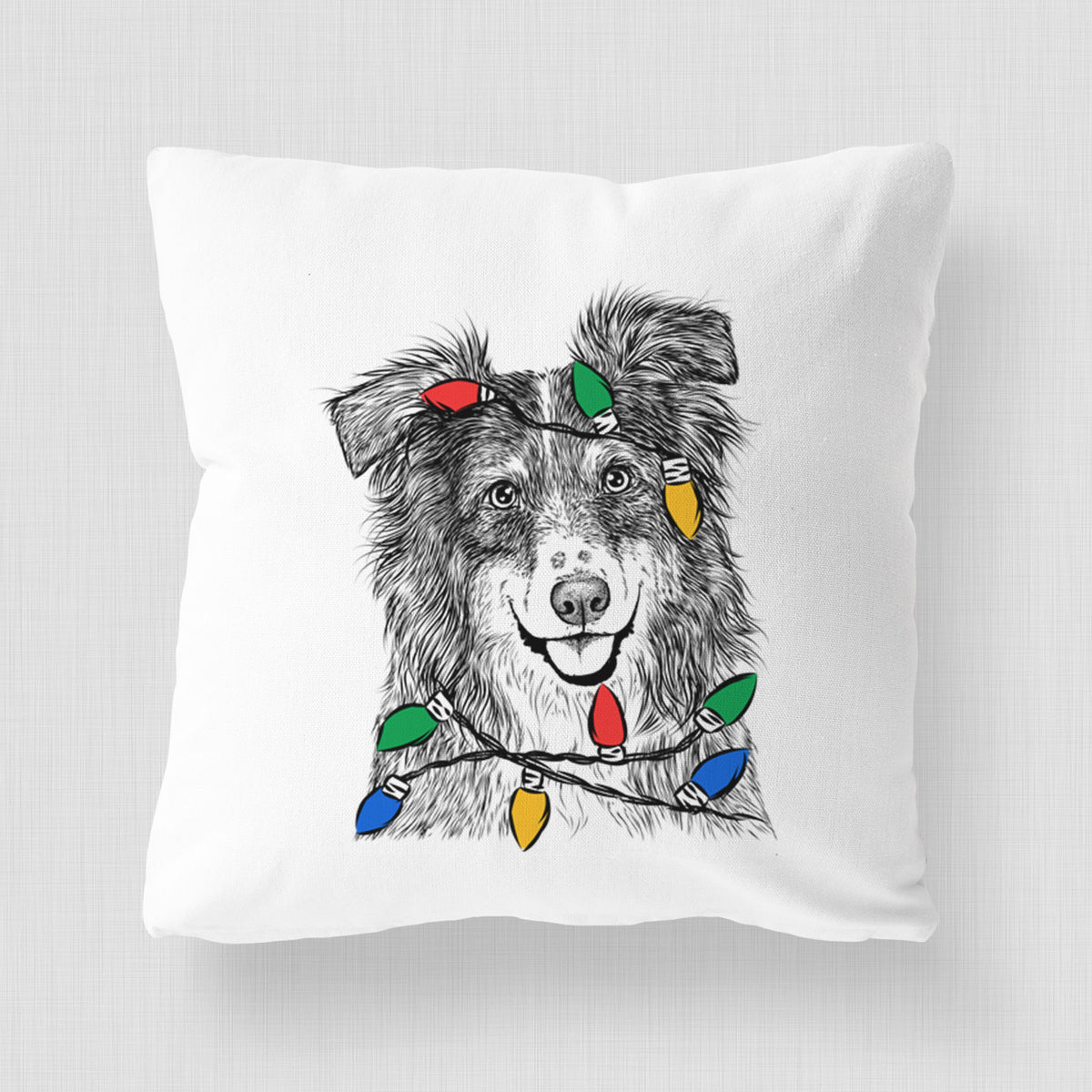 Aushe the Australian Shepherd - Throw Pillow Cover