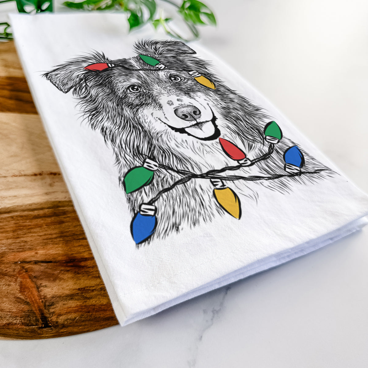 Aushe the Australian Shepherd Tea Towel