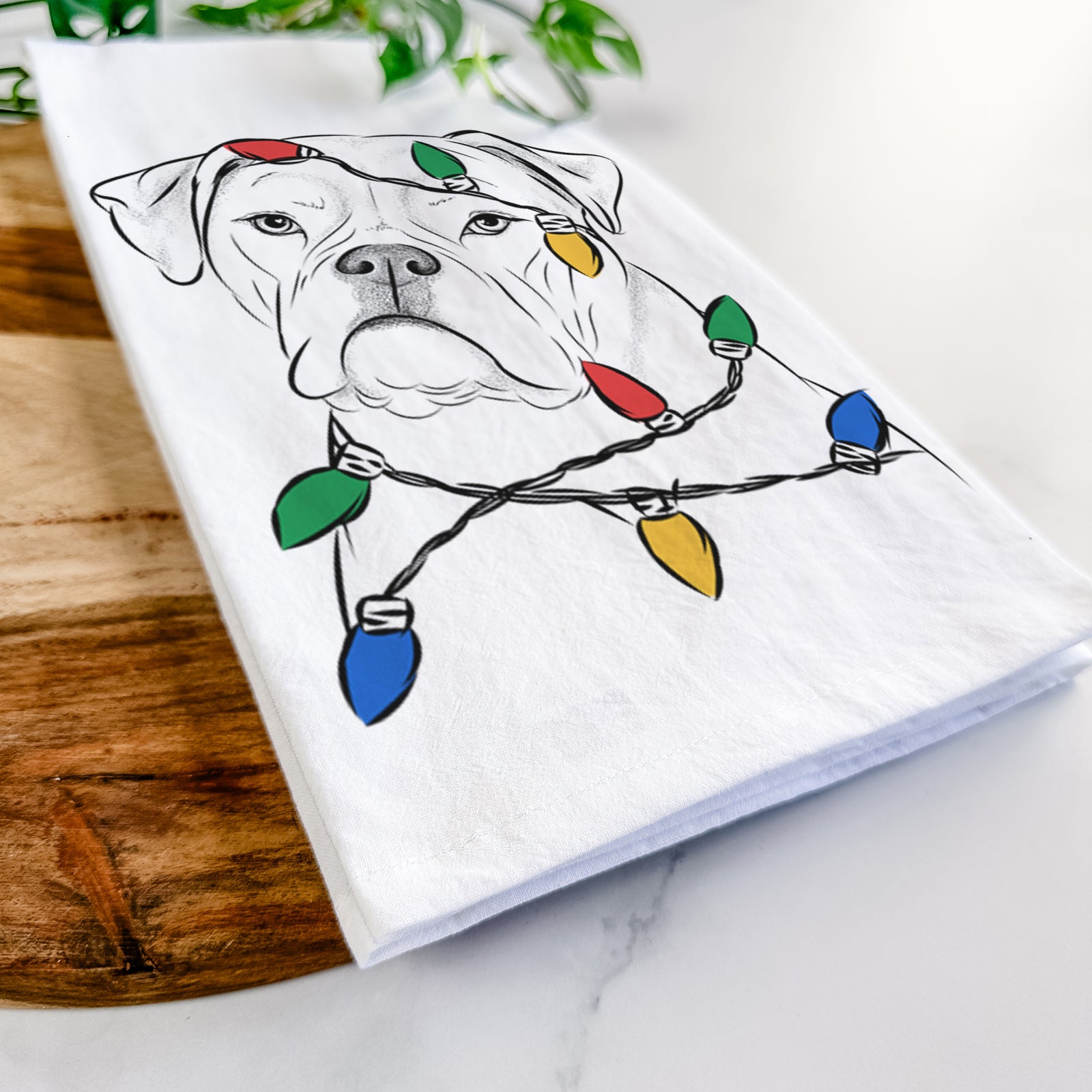 Babe the AmericanBulldog Tea Towel