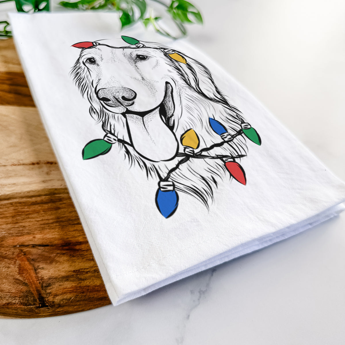 Bailey the Golden Retriever Tea Towel