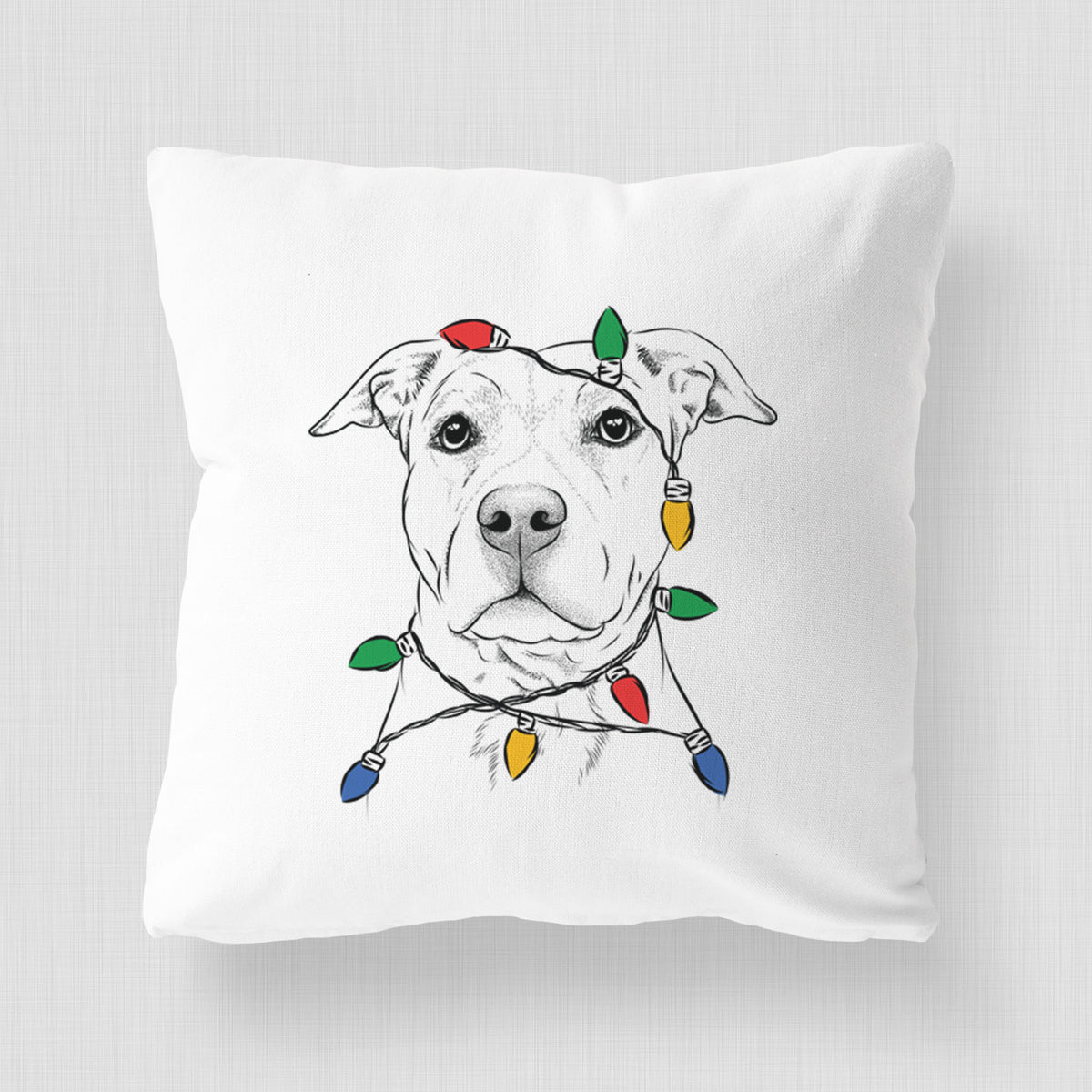 Bailey the American Staffordshire Terrier - Throw Pillow Cover