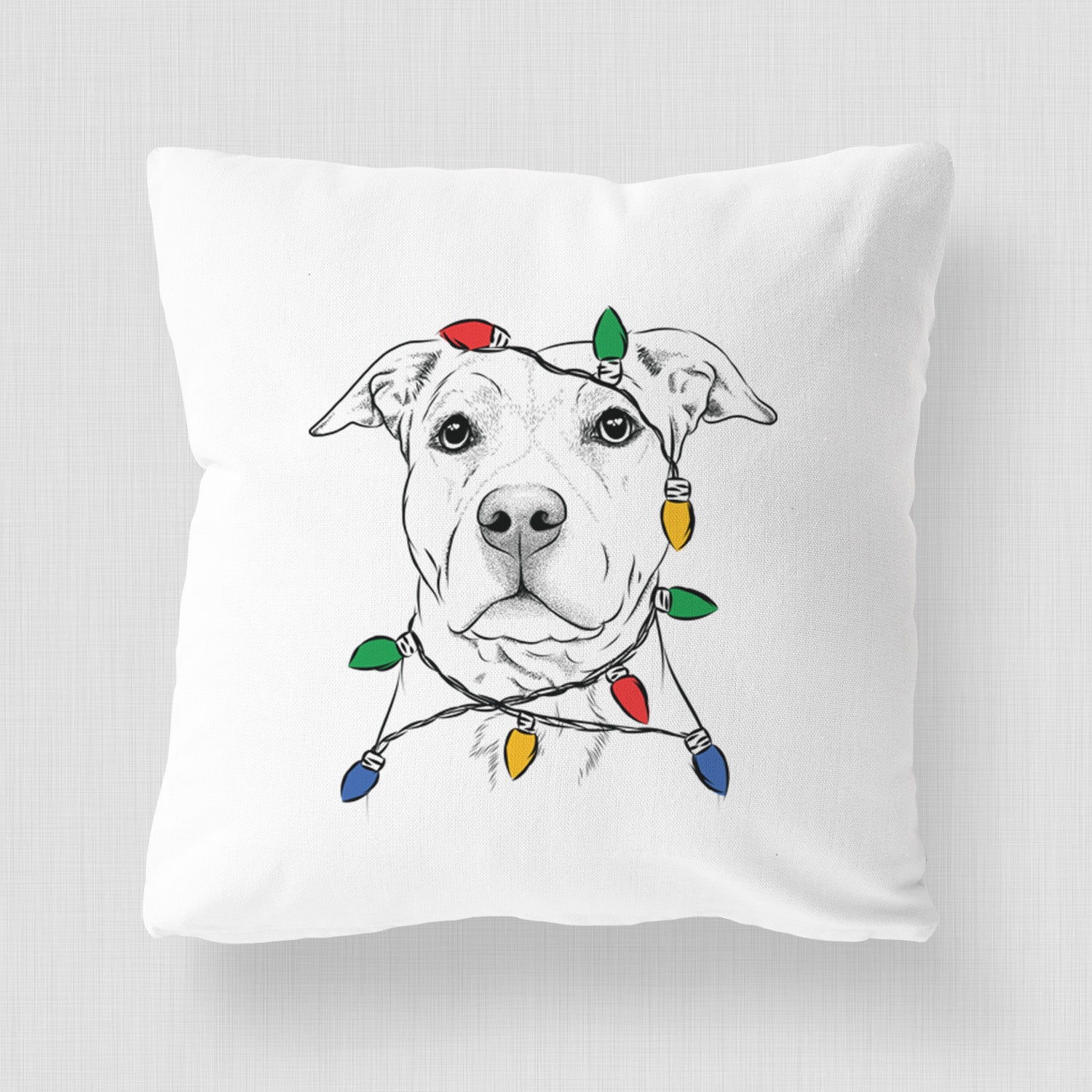 Bailey the American Staffordshire Terrier - Throw Pillow Cover