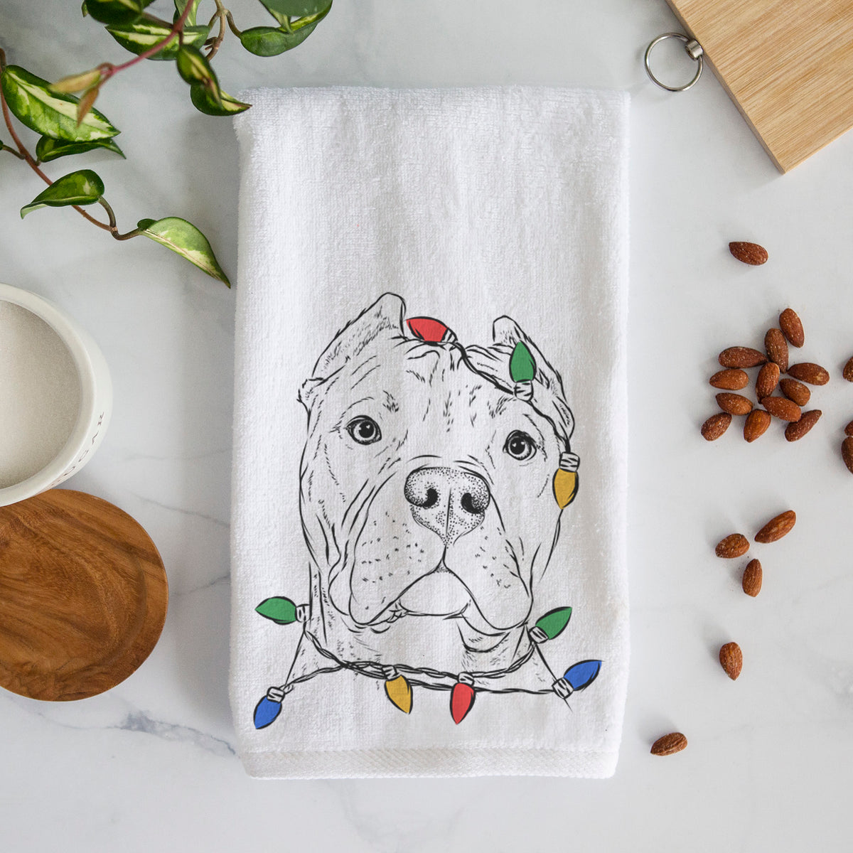 Bam Bam the Pitbull Decorative Hand Towel