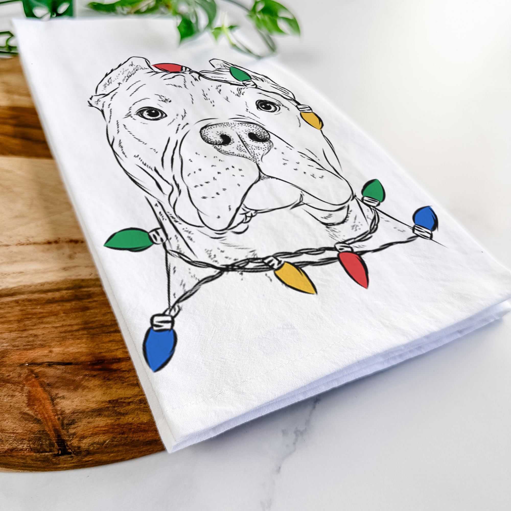 Bam Bam the Pitbull Tea Towel