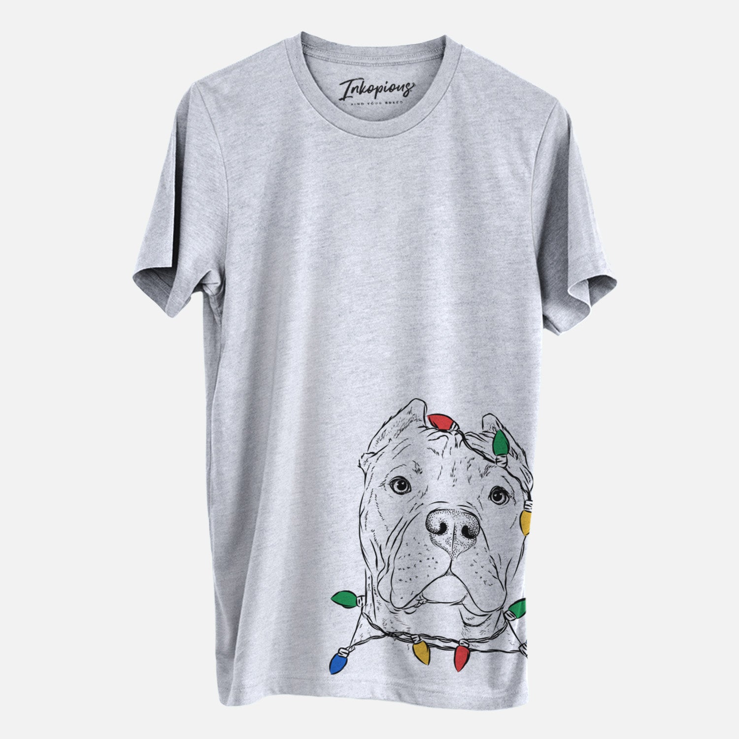 Christmas Lights Bam Bam the Pitbull - Unisex Crewneck