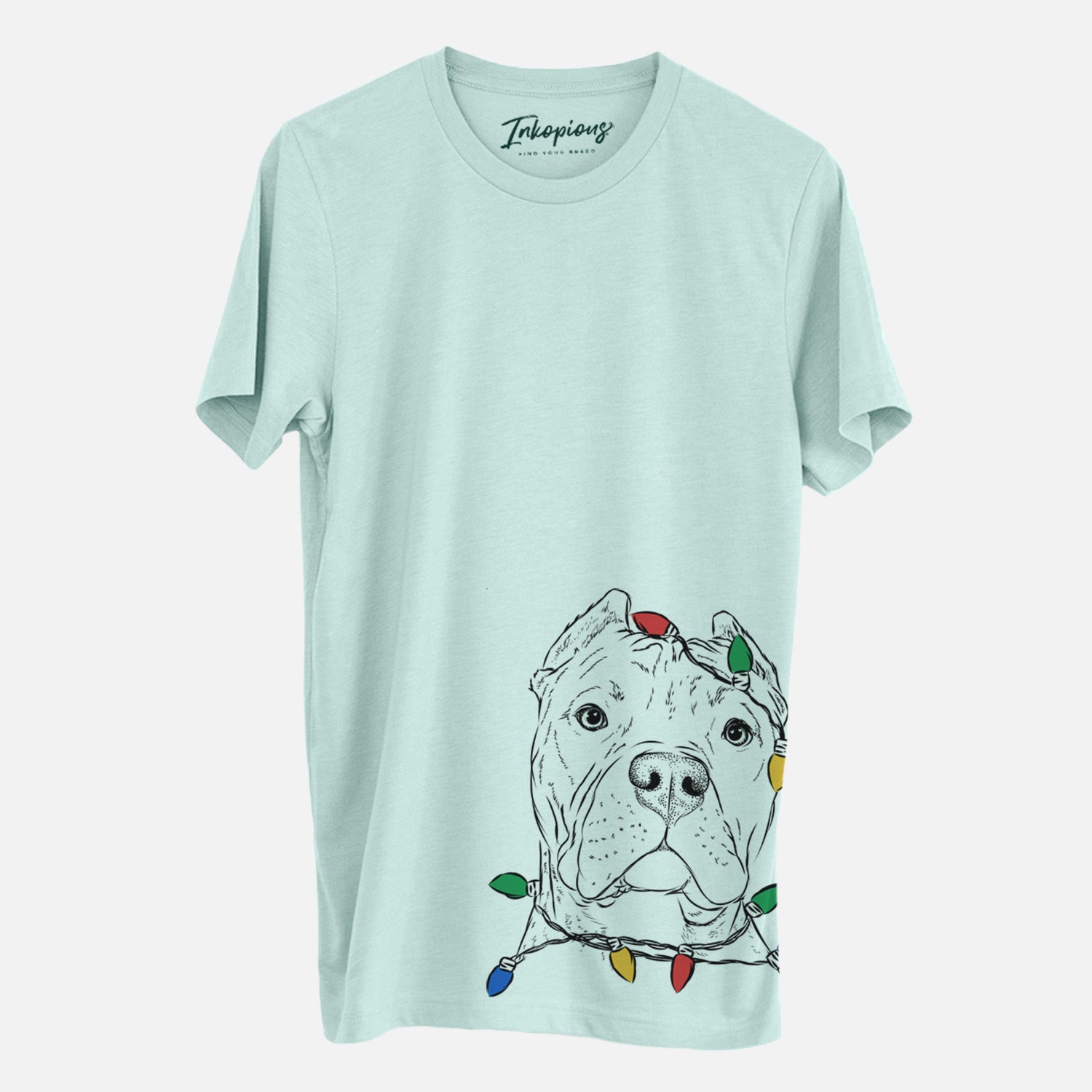 Christmas Lights Bam Bam the Pitbull - Unisex Crewneck