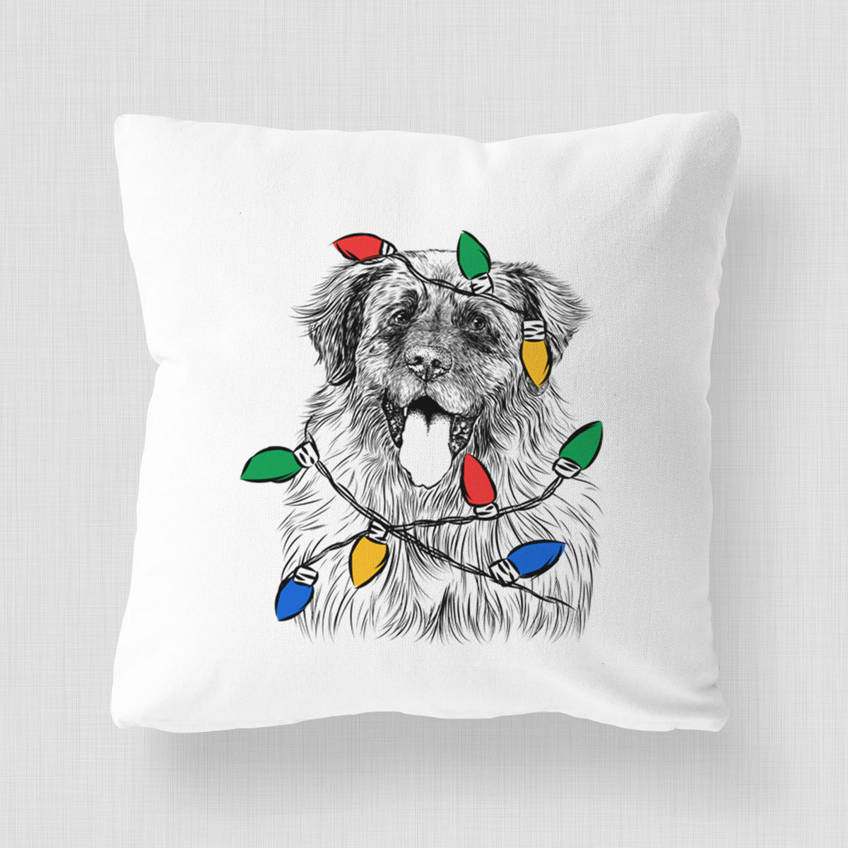 Bamboo the Leonberger - Throw Pillow Cover