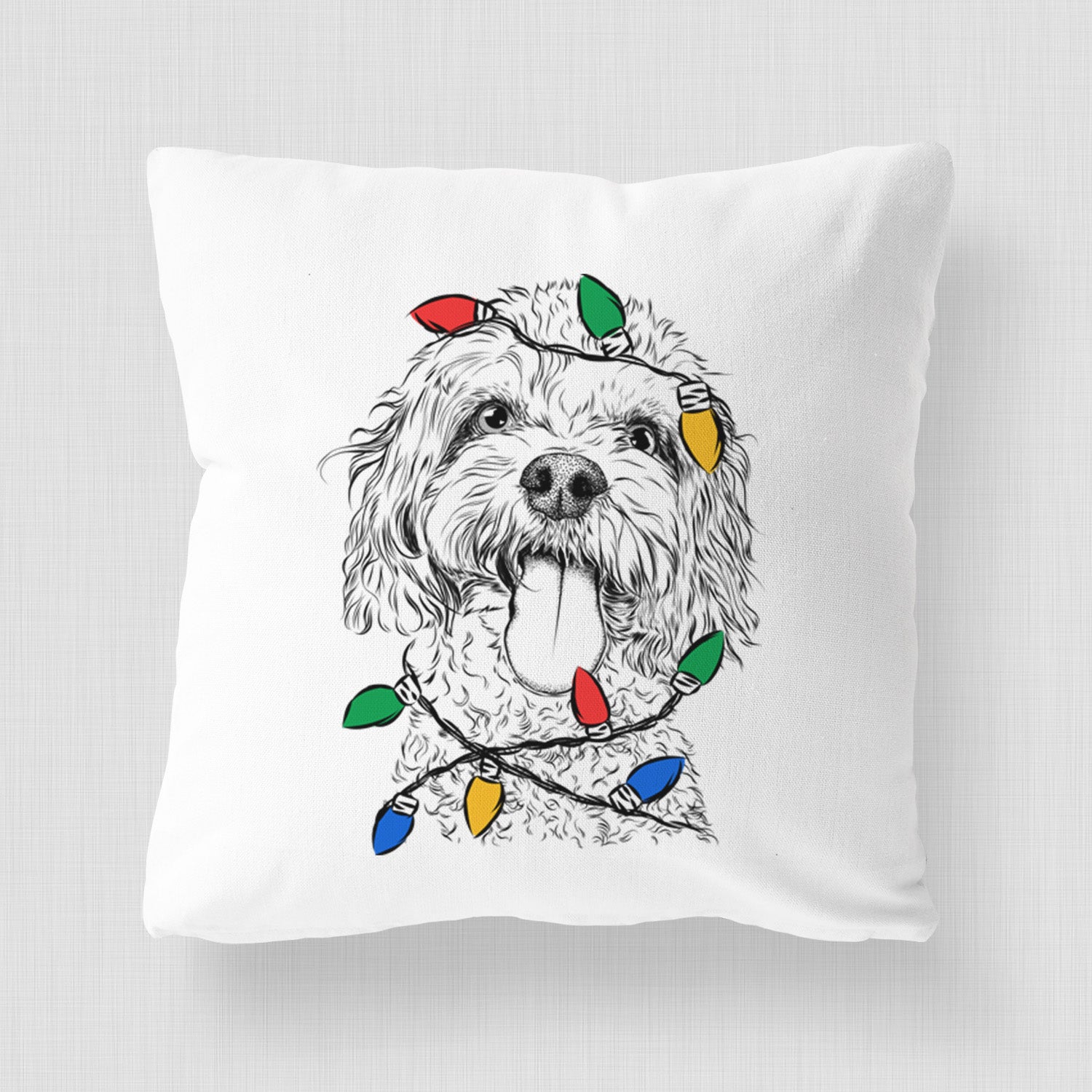 Barney the Cavachon - Throw Pillow Cover