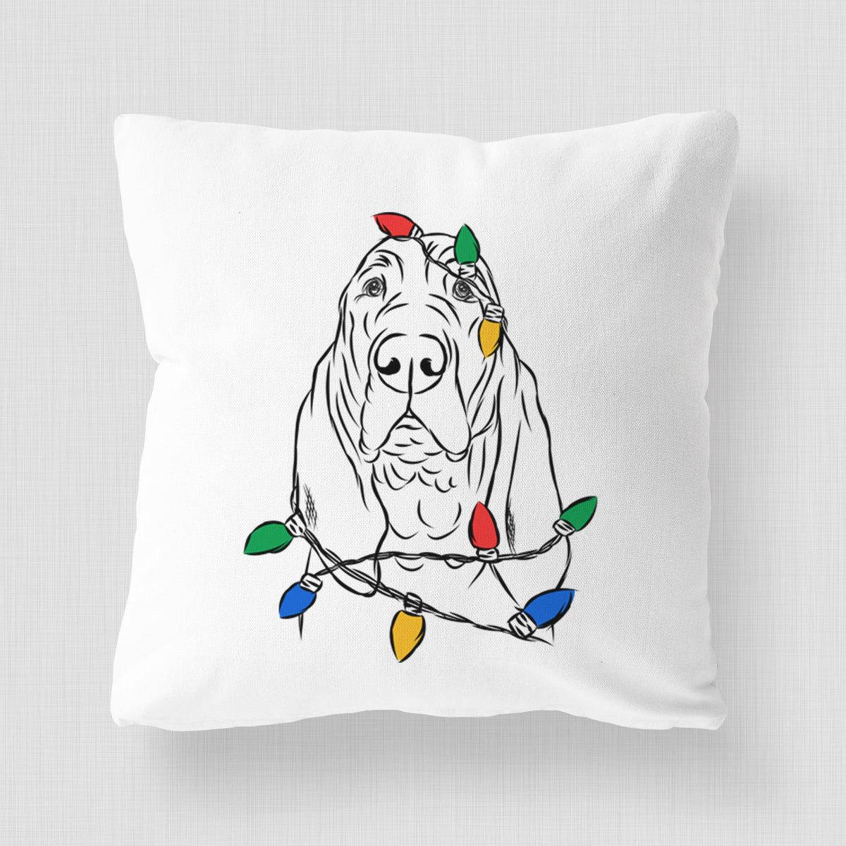 Baron the Bloodhound - Throw Pillow Cover