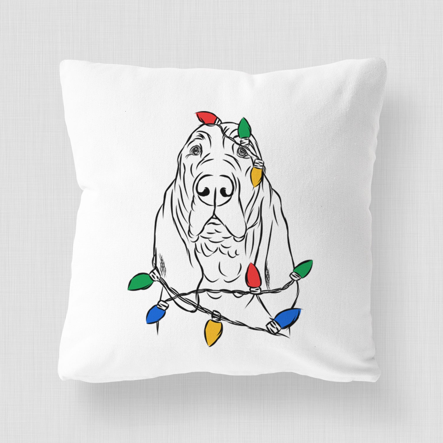 Baron the Bloodhound - Throw Pillow Cover