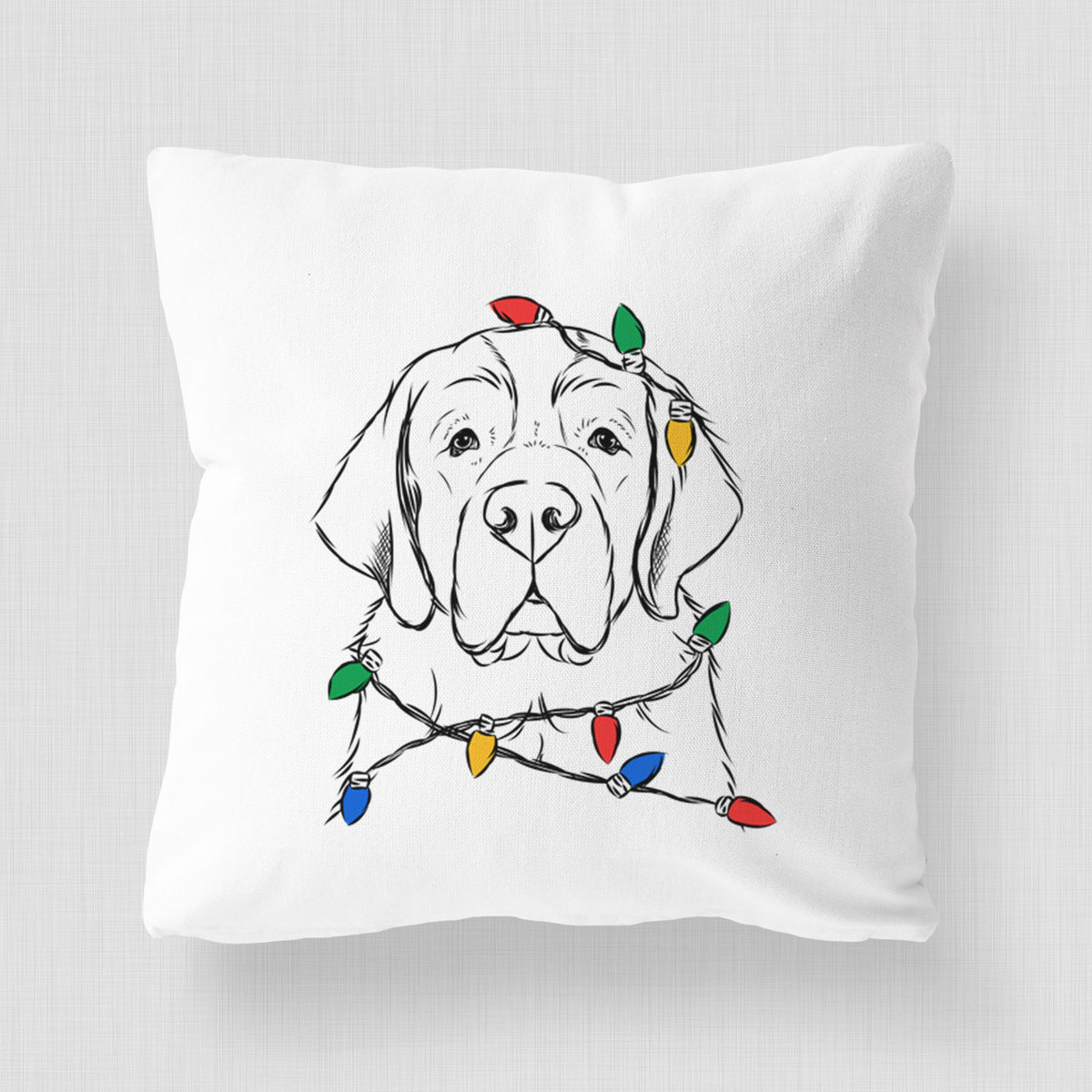 Barry the Saint Bernard - Throw Pillow Cover