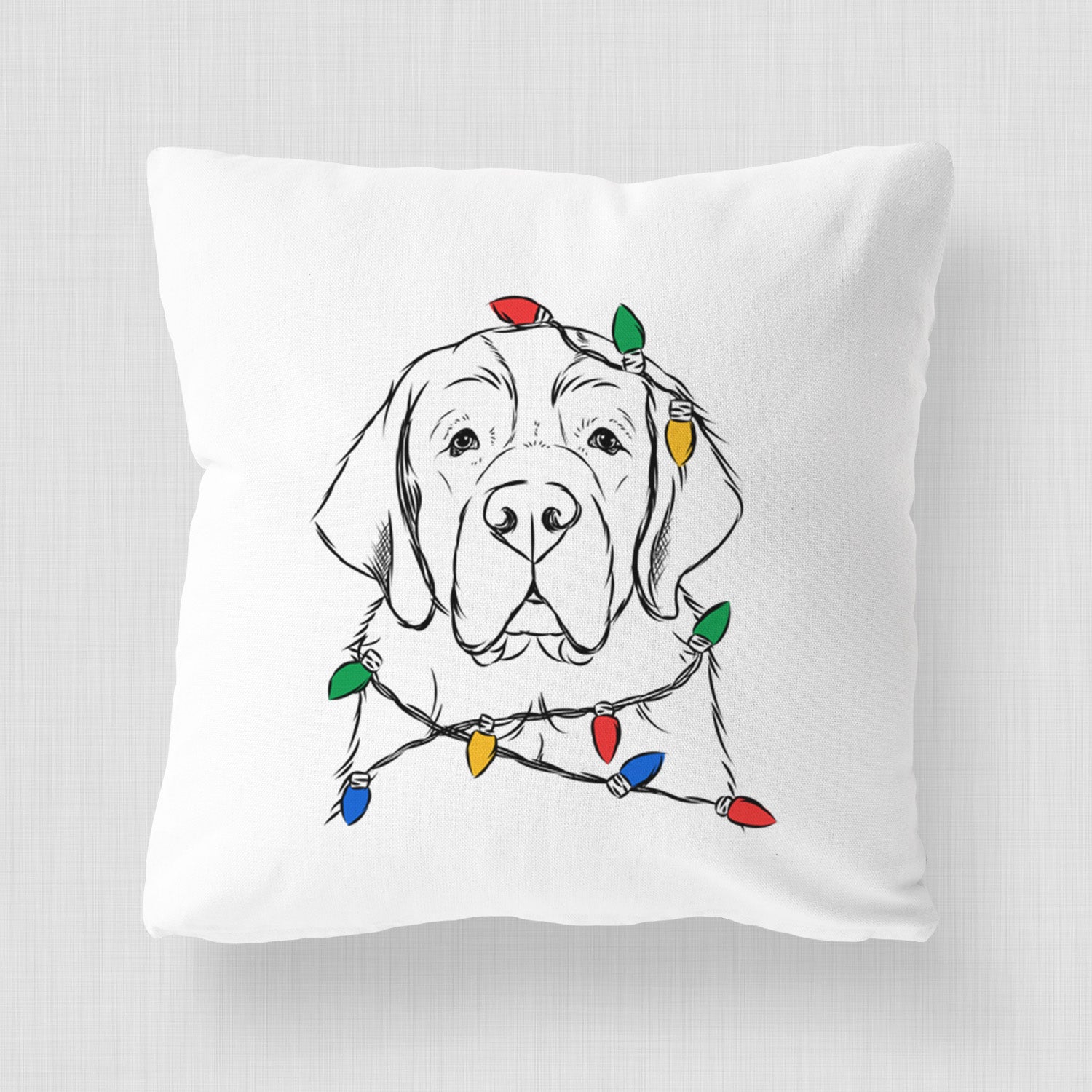 Barry the Saint Bernard - Throw Pillow Cover
