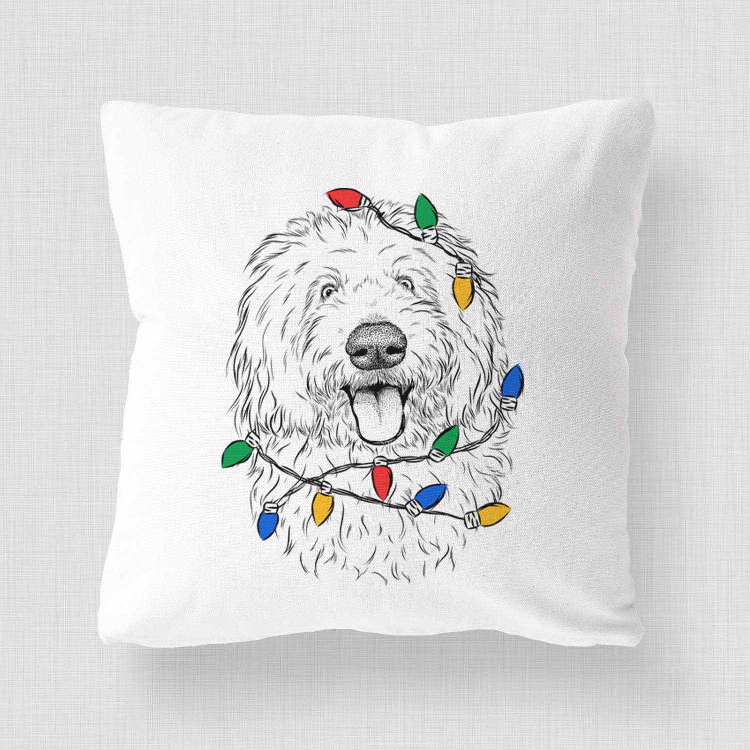 Barry the Old English Sheepdog - Throw Pillow Cover