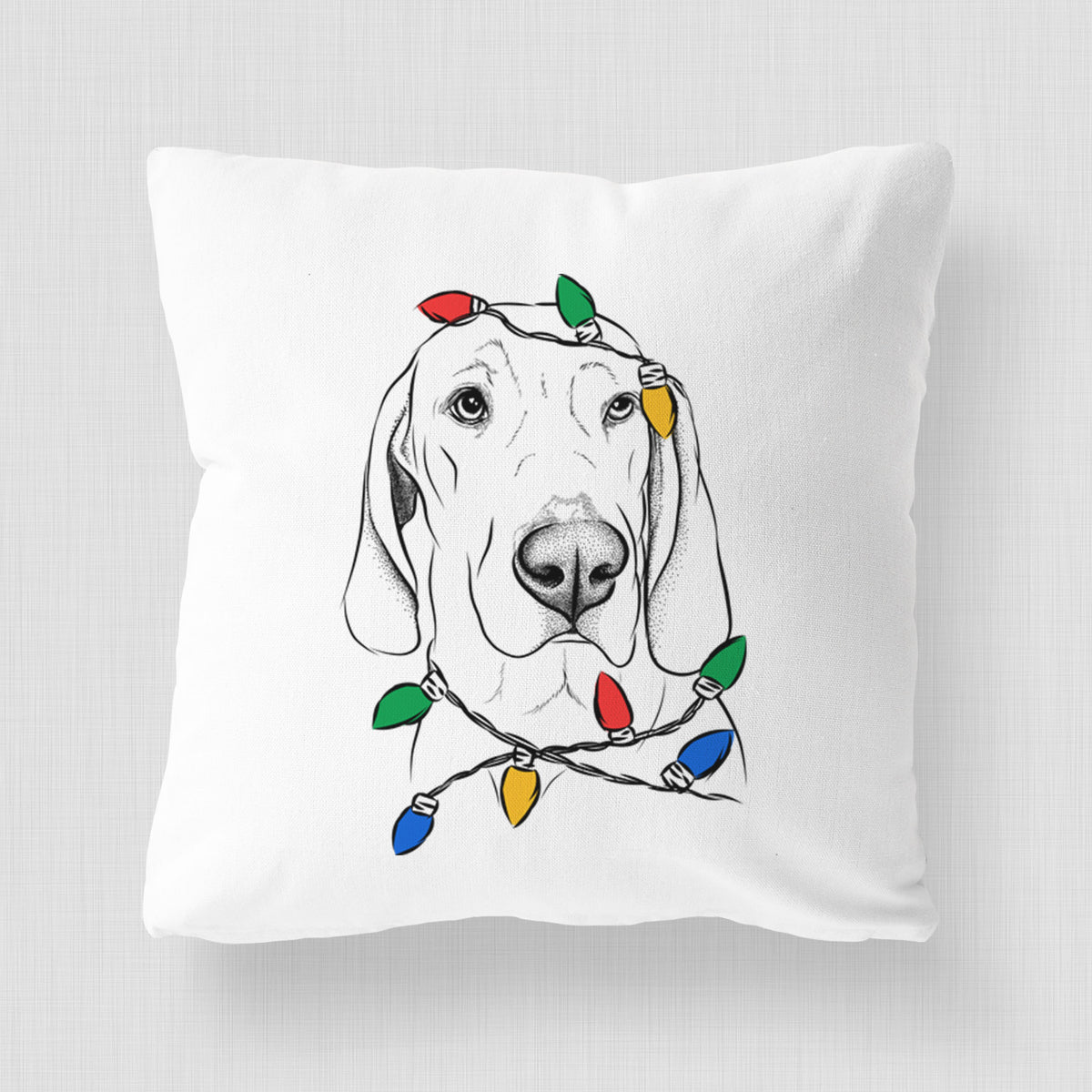 Beauregard the American Redbone Coonhound - Throw Pillow Cover