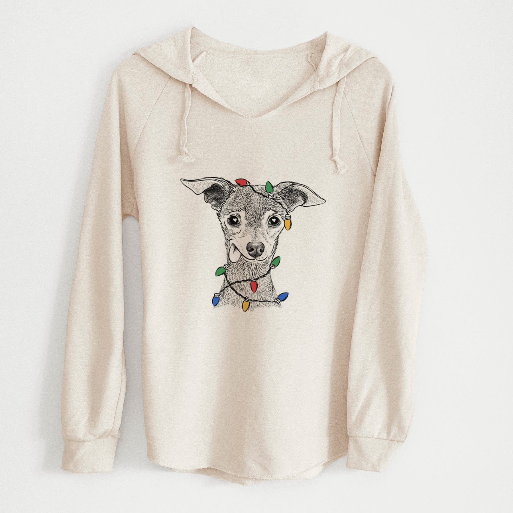 Christmas Lights Bebe the Chihuahua - Cali Wave Hooded Sweatshirt