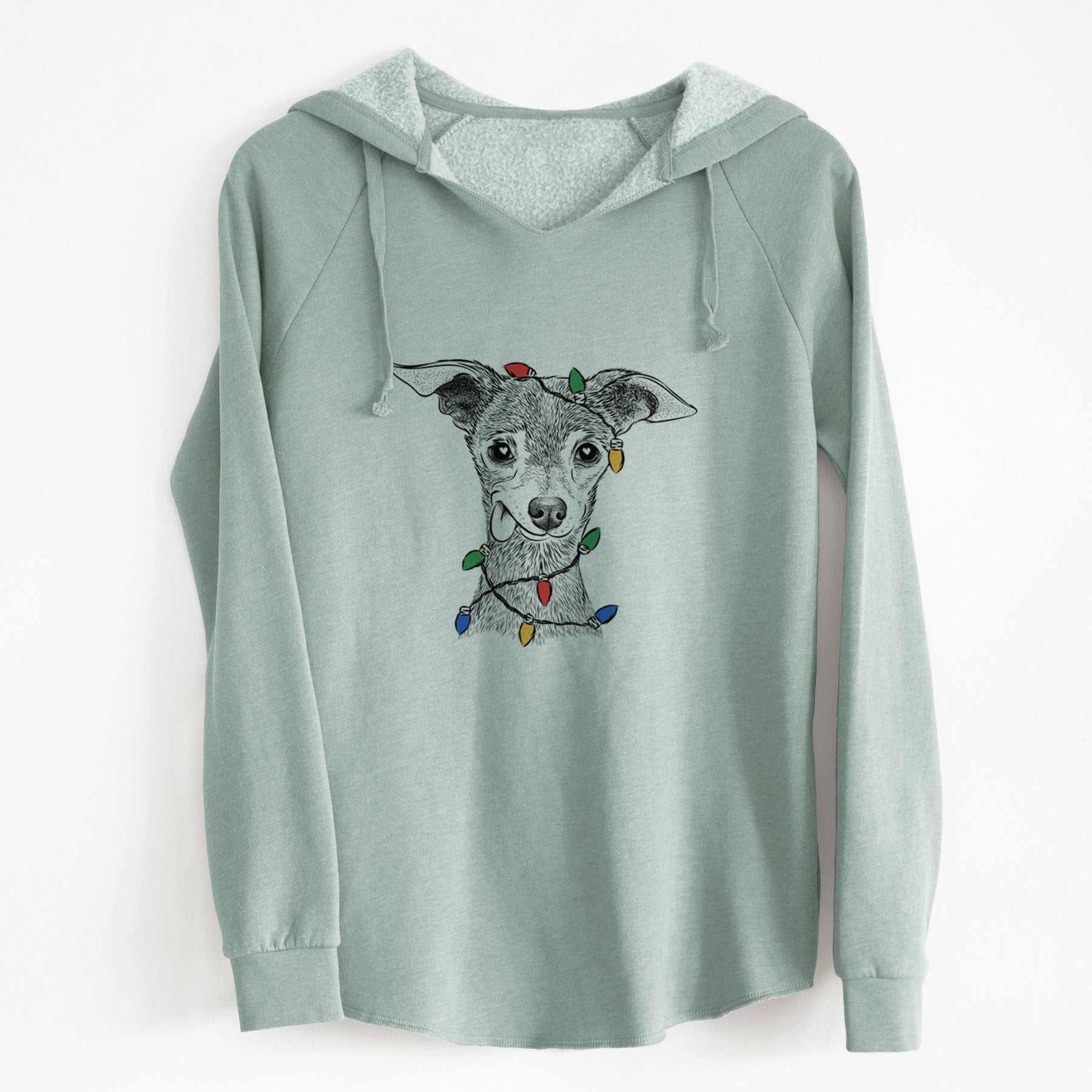 Christmas Lights Bebe the Chihuahua - Cali Wave Hooded Sweatshirt