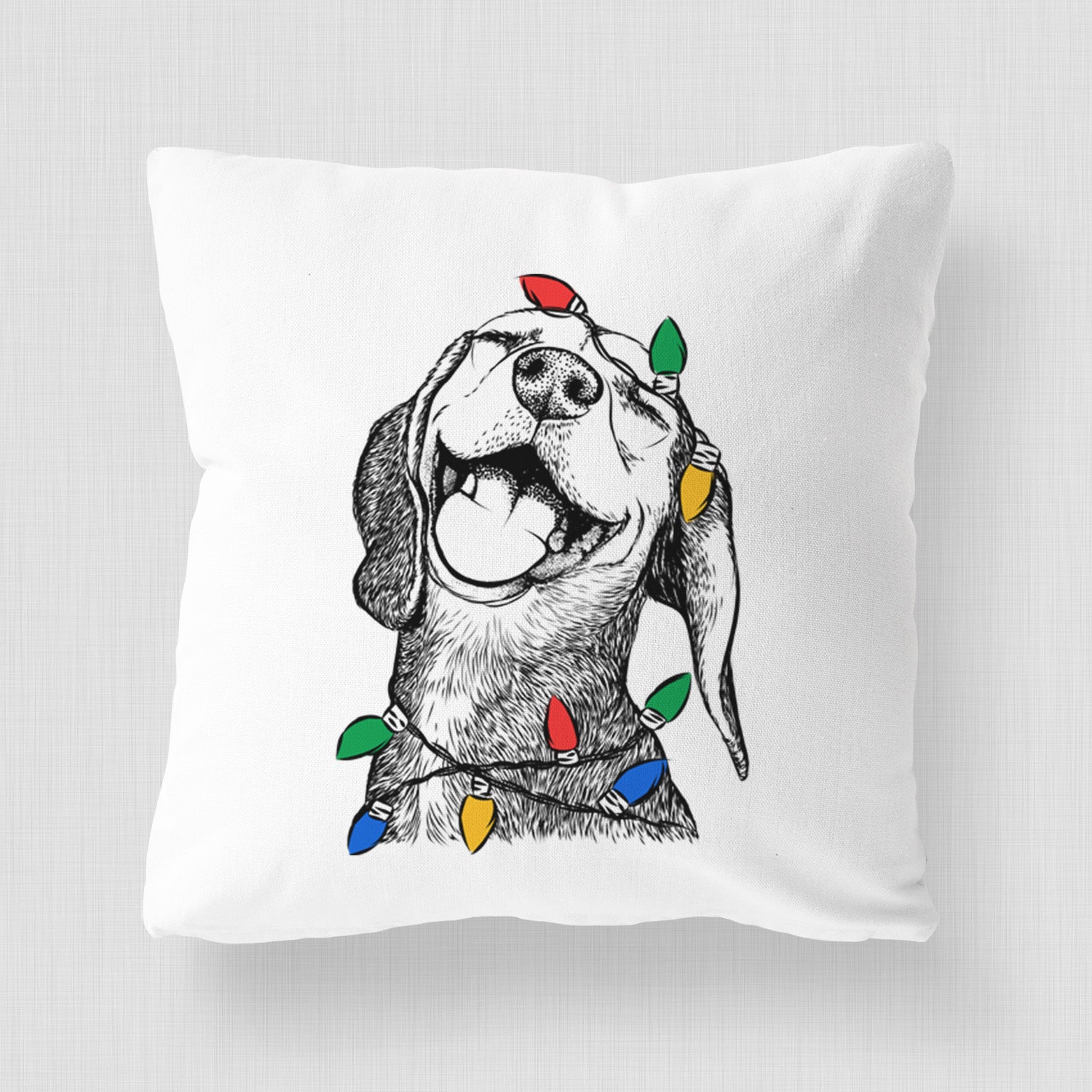 Belle the Hound Mix - Throw Pillow Cover