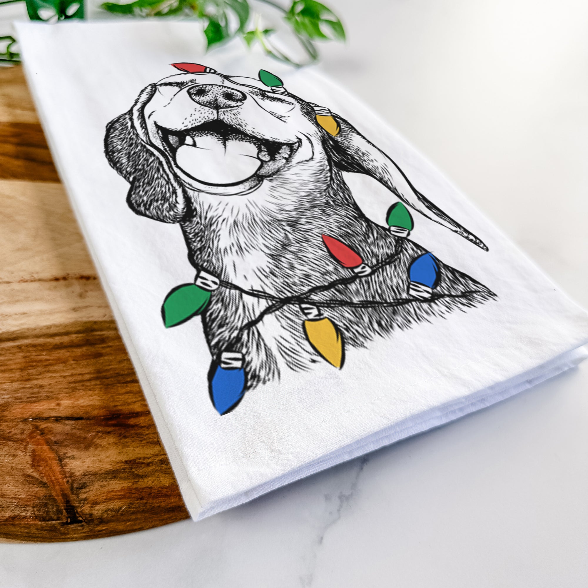 Belle the Hound Mix Tea Towel