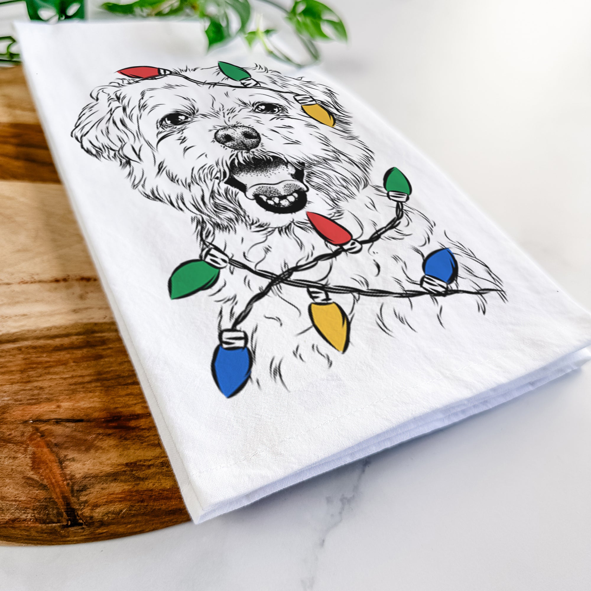 Belle the Maltipoo Tea Towel