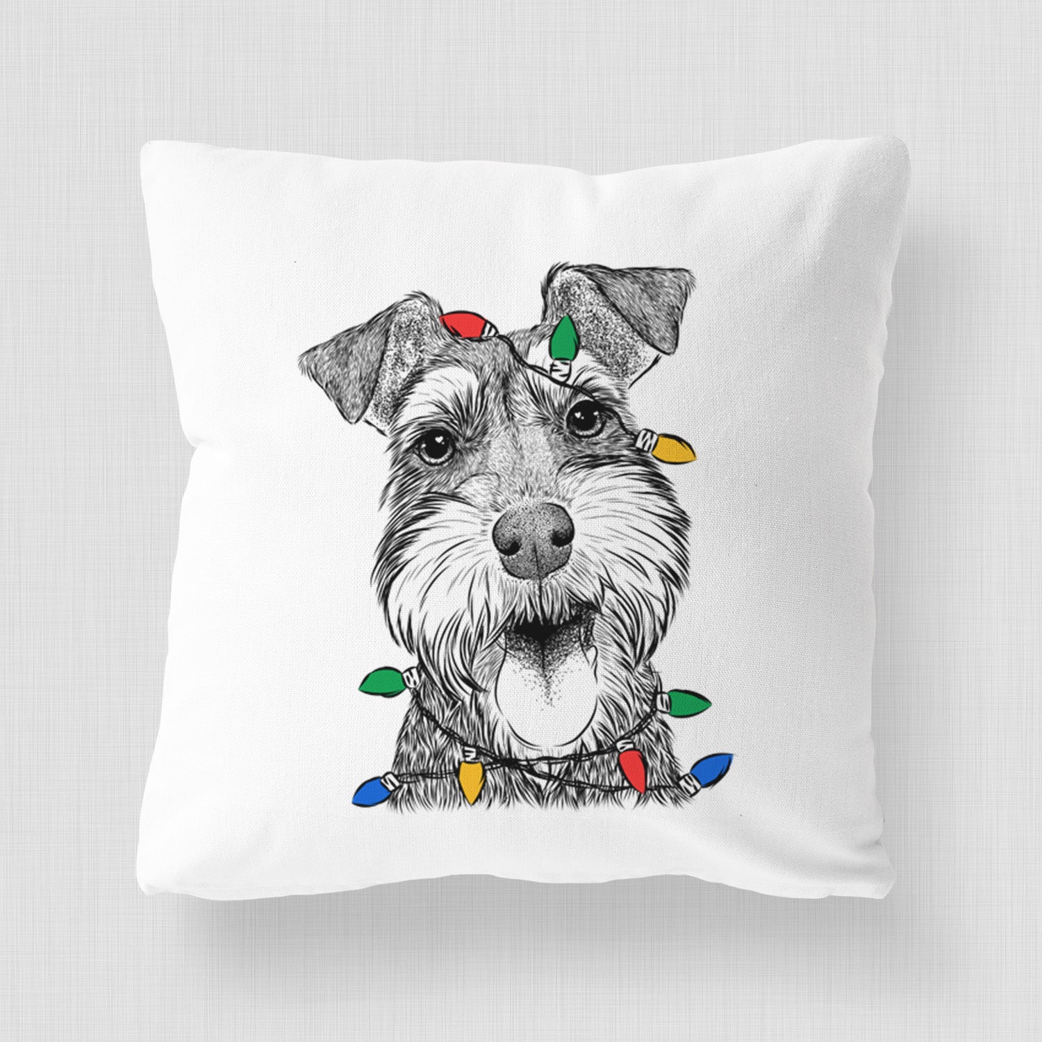 Bernadette the Mini Schnauzer - Throw Pillow Cover