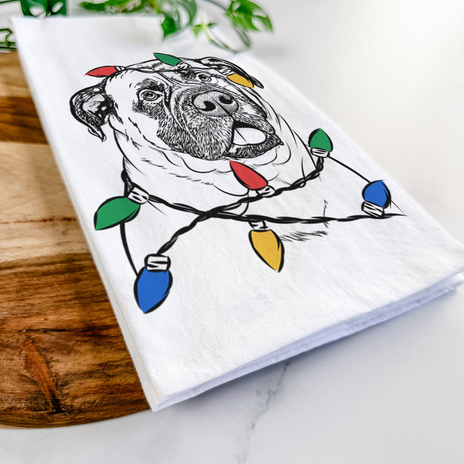 Big P the English Mastiff Tea Towel