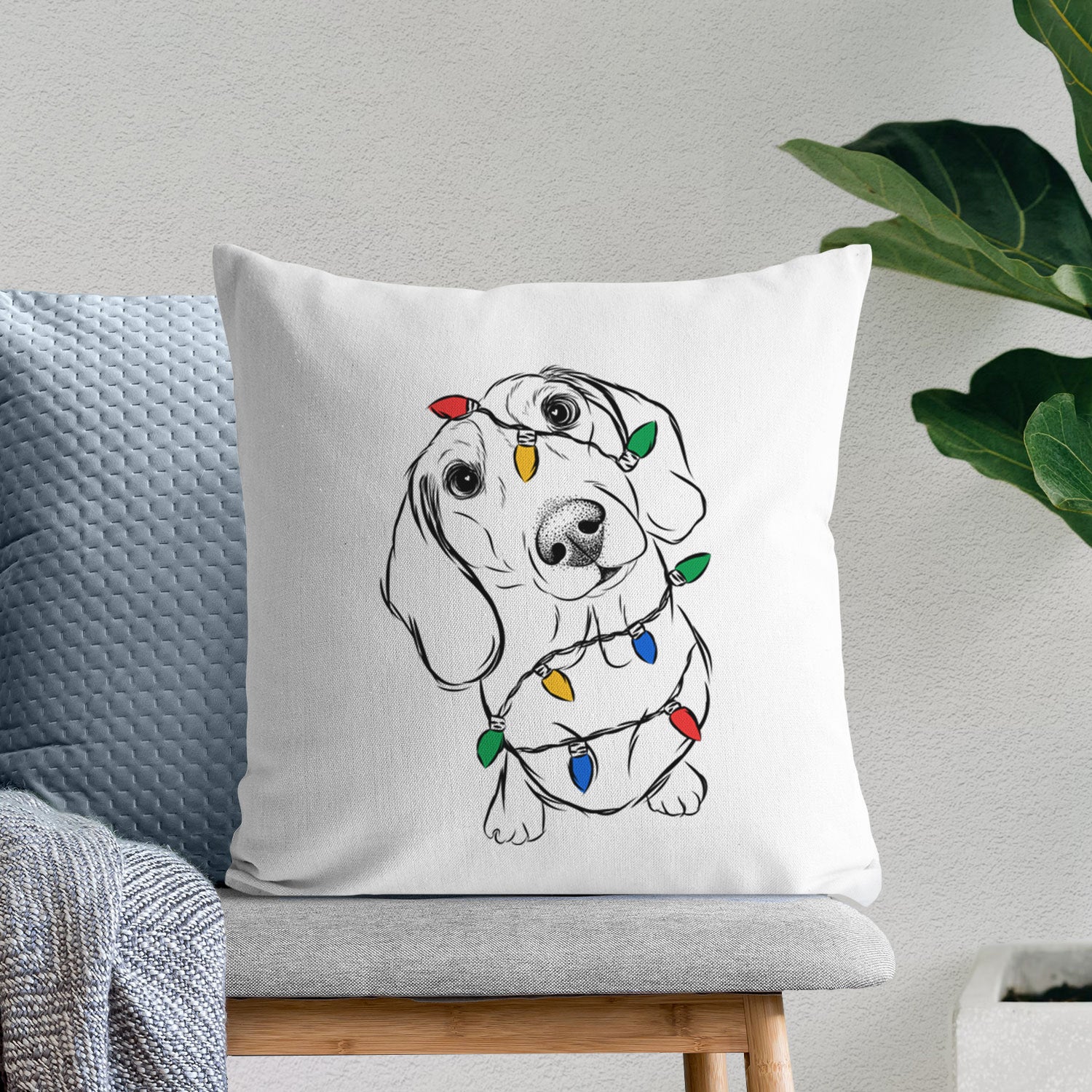 Bill the Dachshund - Throw Pillow Cover