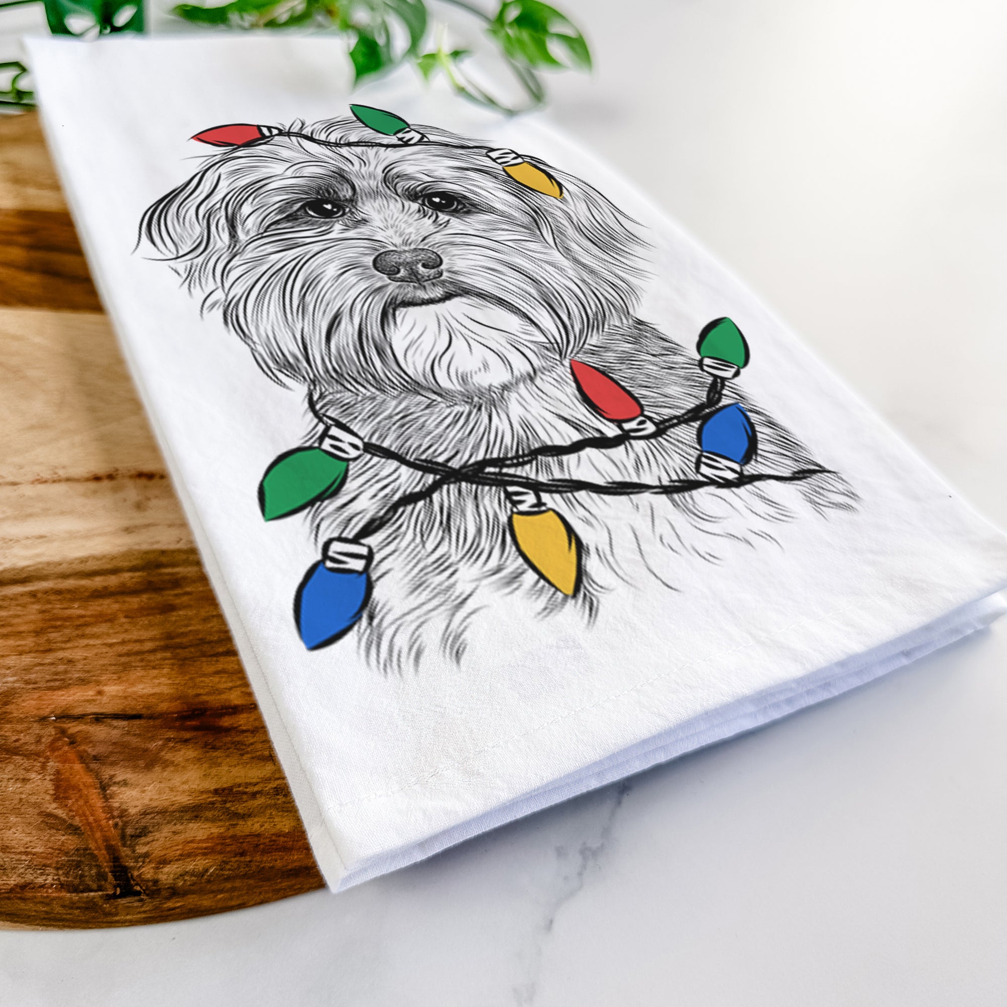 Bingo the Mixed Breed Tea Towel