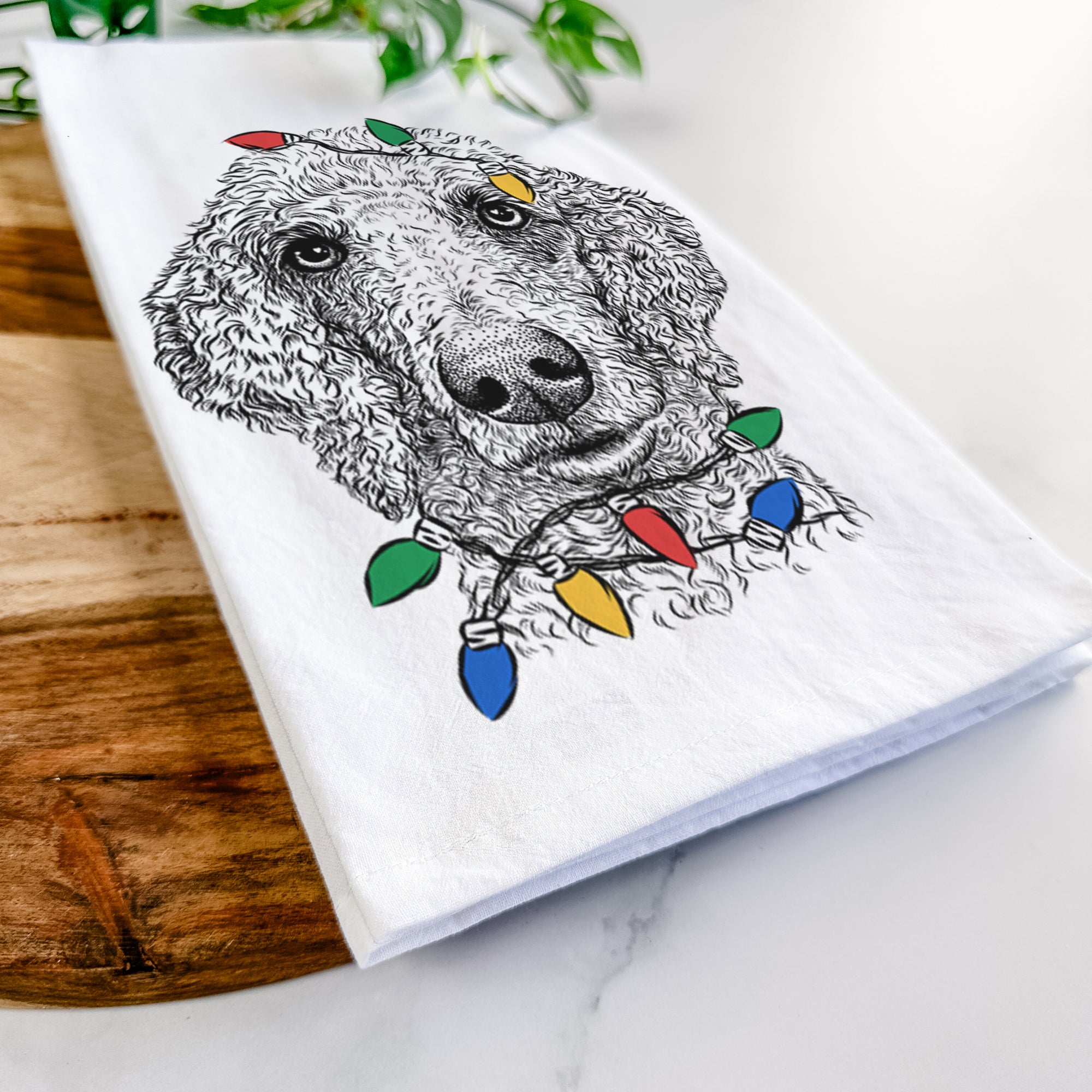 Blossom the Poodle Tea Towel