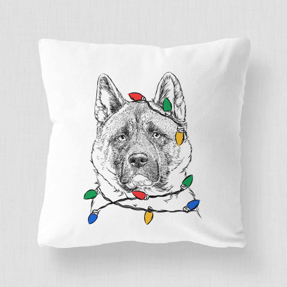 Bo the American Akita - Throw Pillow Cover