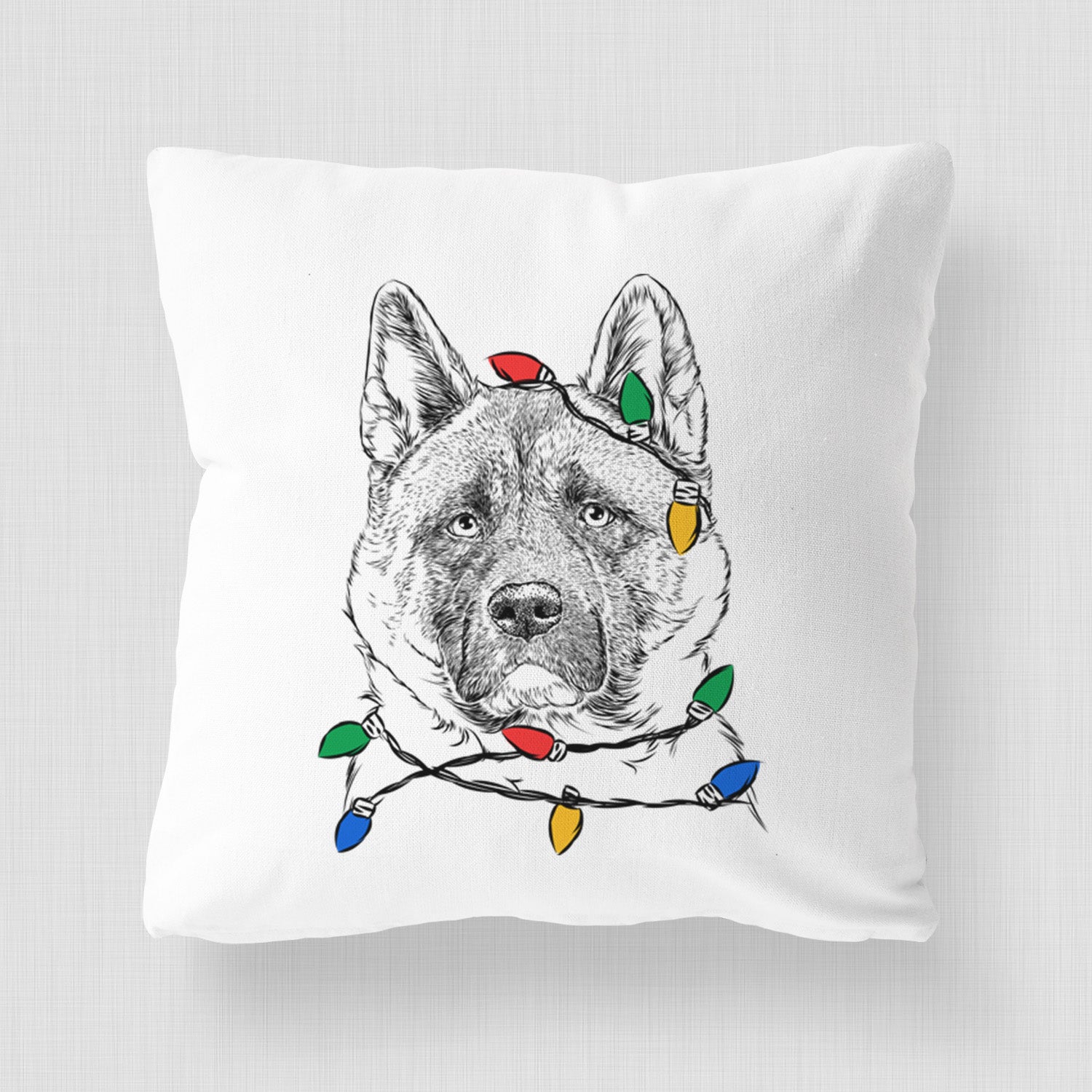 Bo the American Akita - Throw Pillow Cover