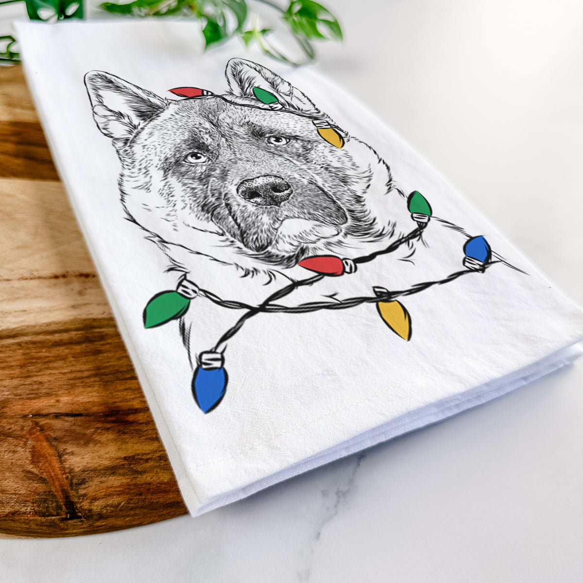 Bo the American Akita Tea Towel