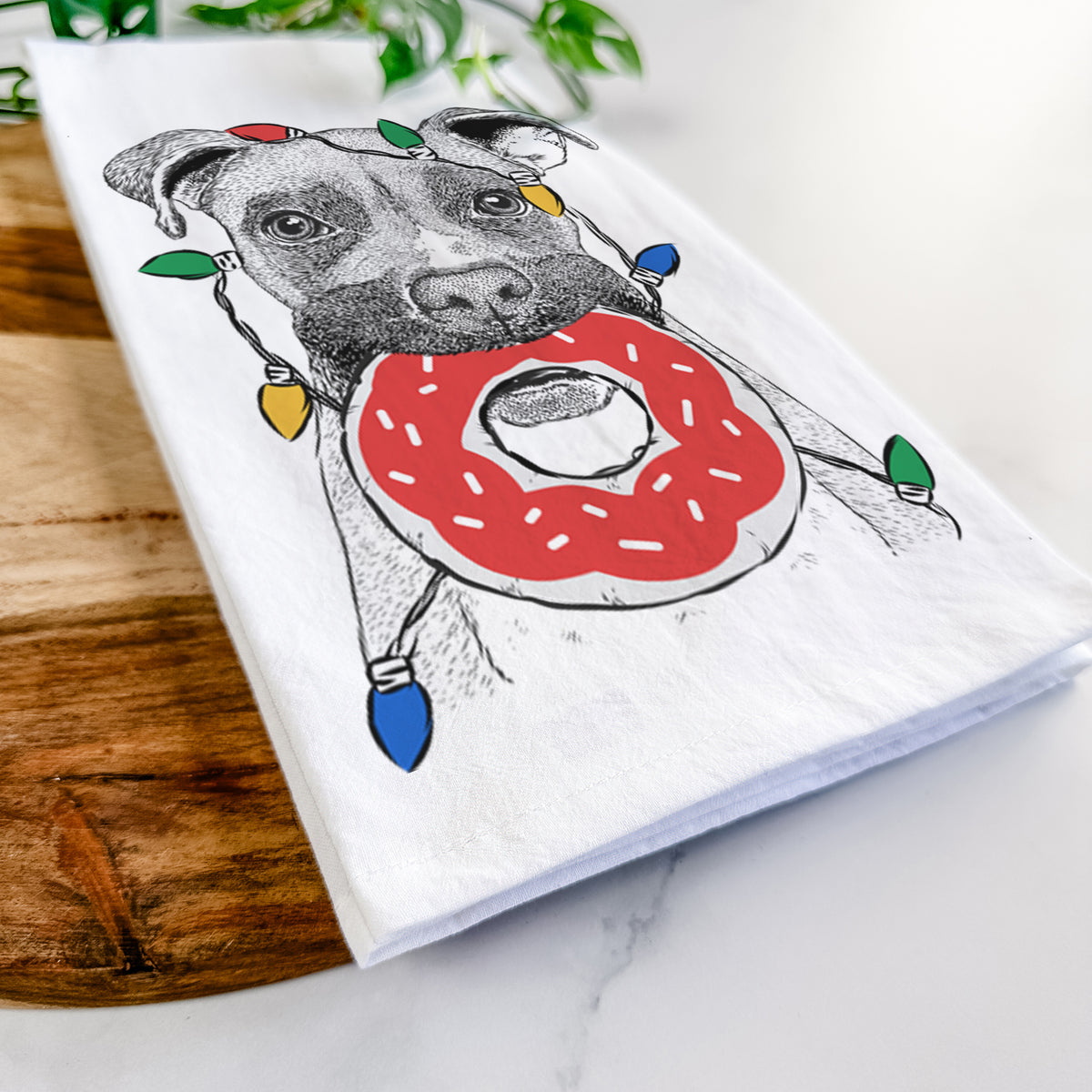 Bo the Boxer Tea Towel