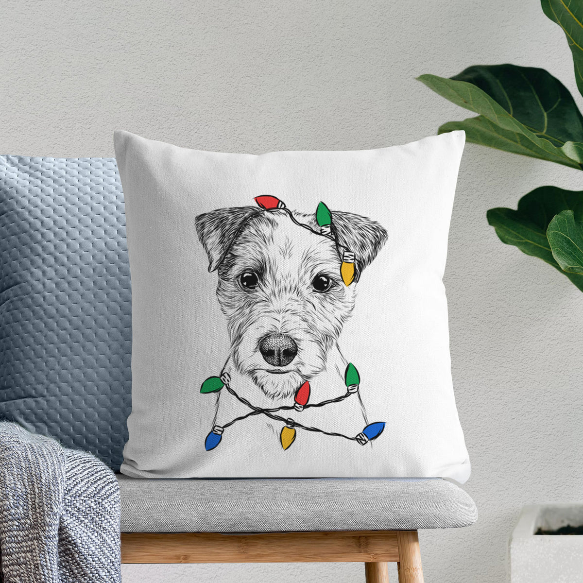 Bogart the Parson Russell Terrier - Throw Pillow Cover