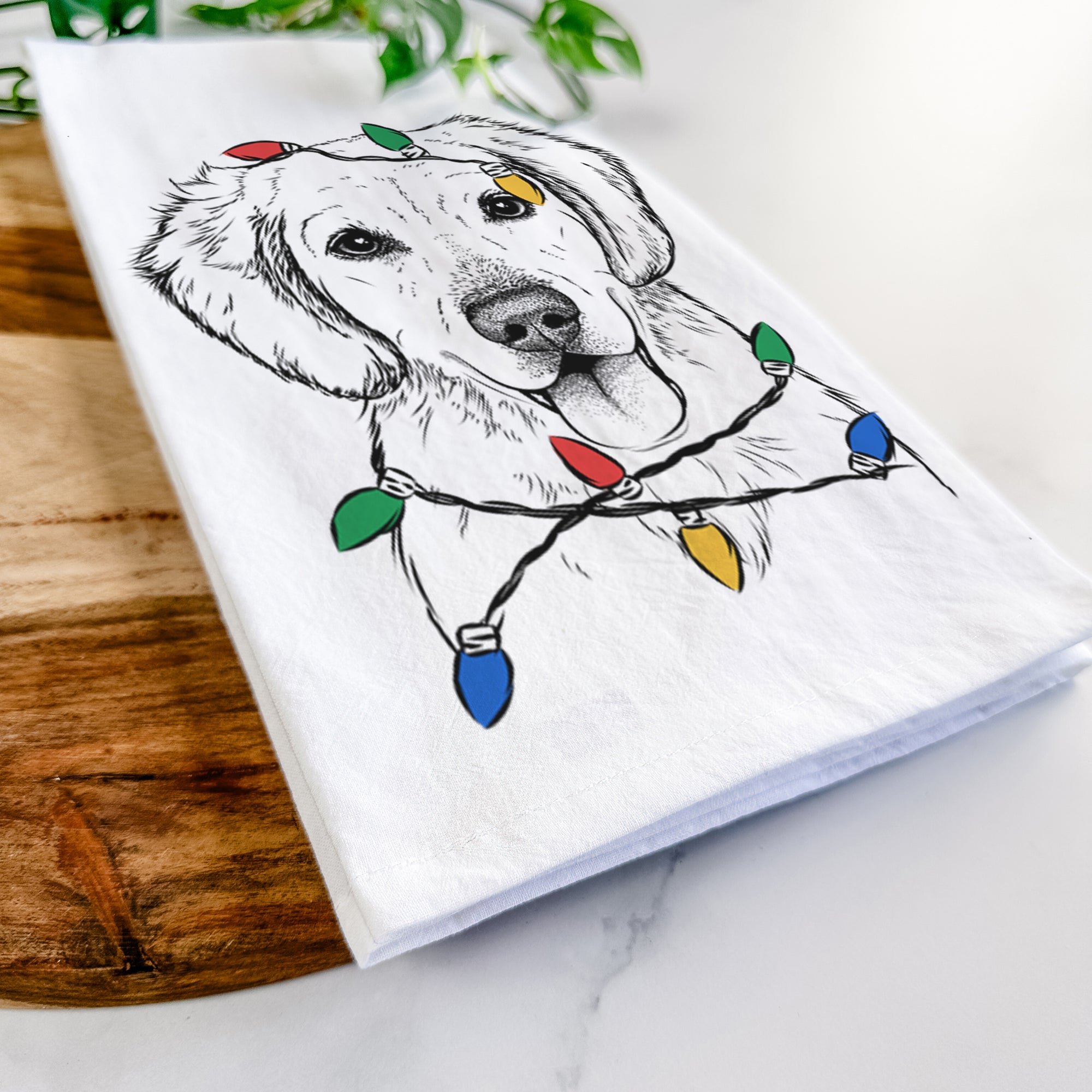 Bojo the Golden Retriever Tea Towel