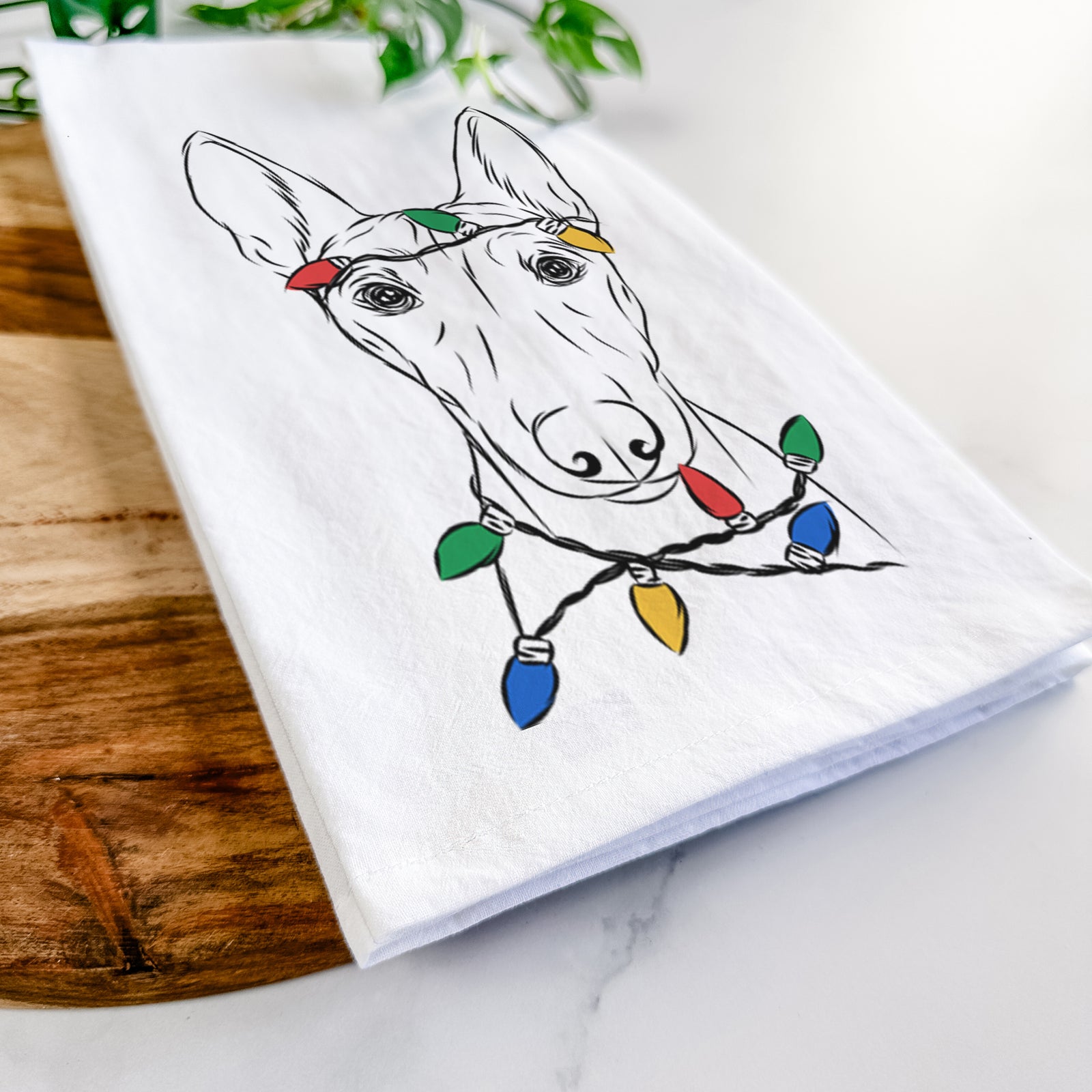 Bonsai the Basenji Tea Towel