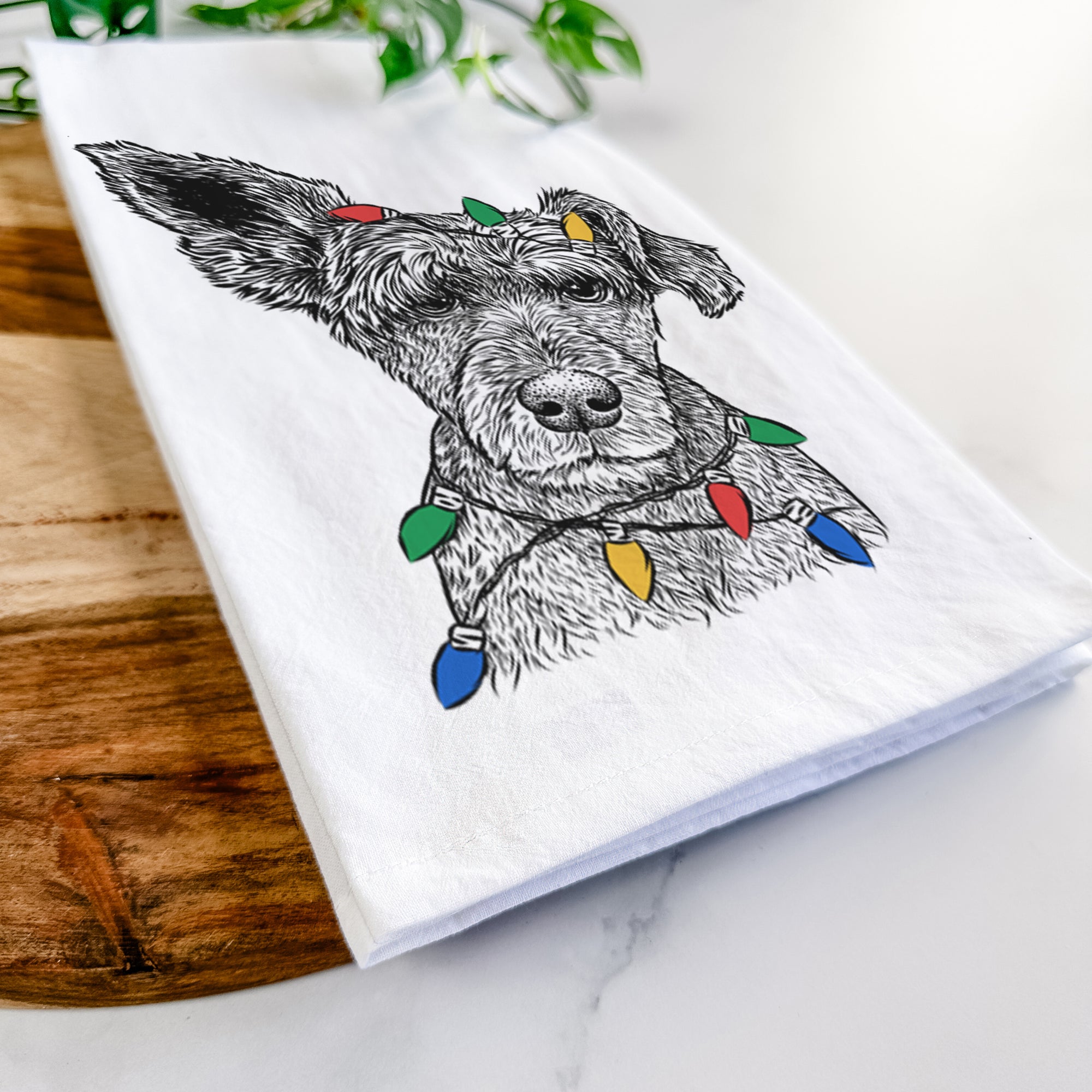 Boodles the Schnauzer Mix Tea Towel