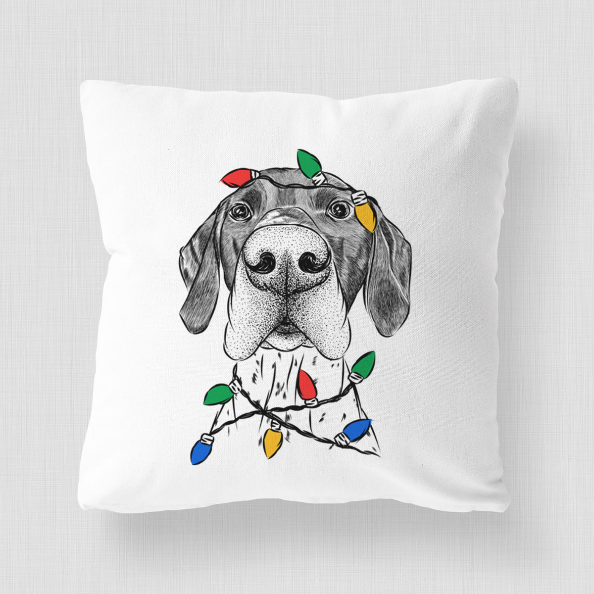 Booze the German Shorthaired Pointer - Throw Pillow Cover