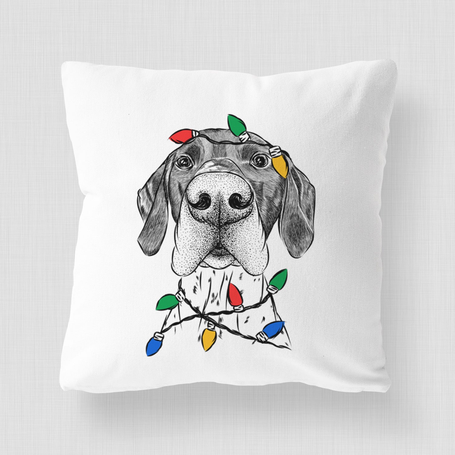 Booze the German Shorthaired Pointer - Throw Pillow Cover